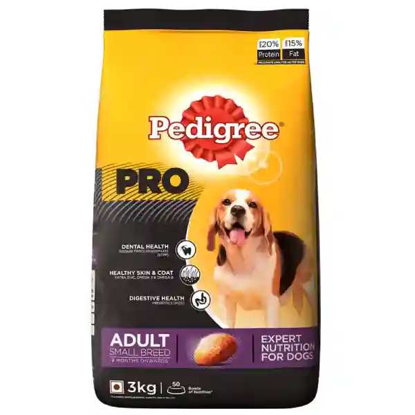 Pedigree PRO Adult Small Breed Dry Dog Food - 3 Kg