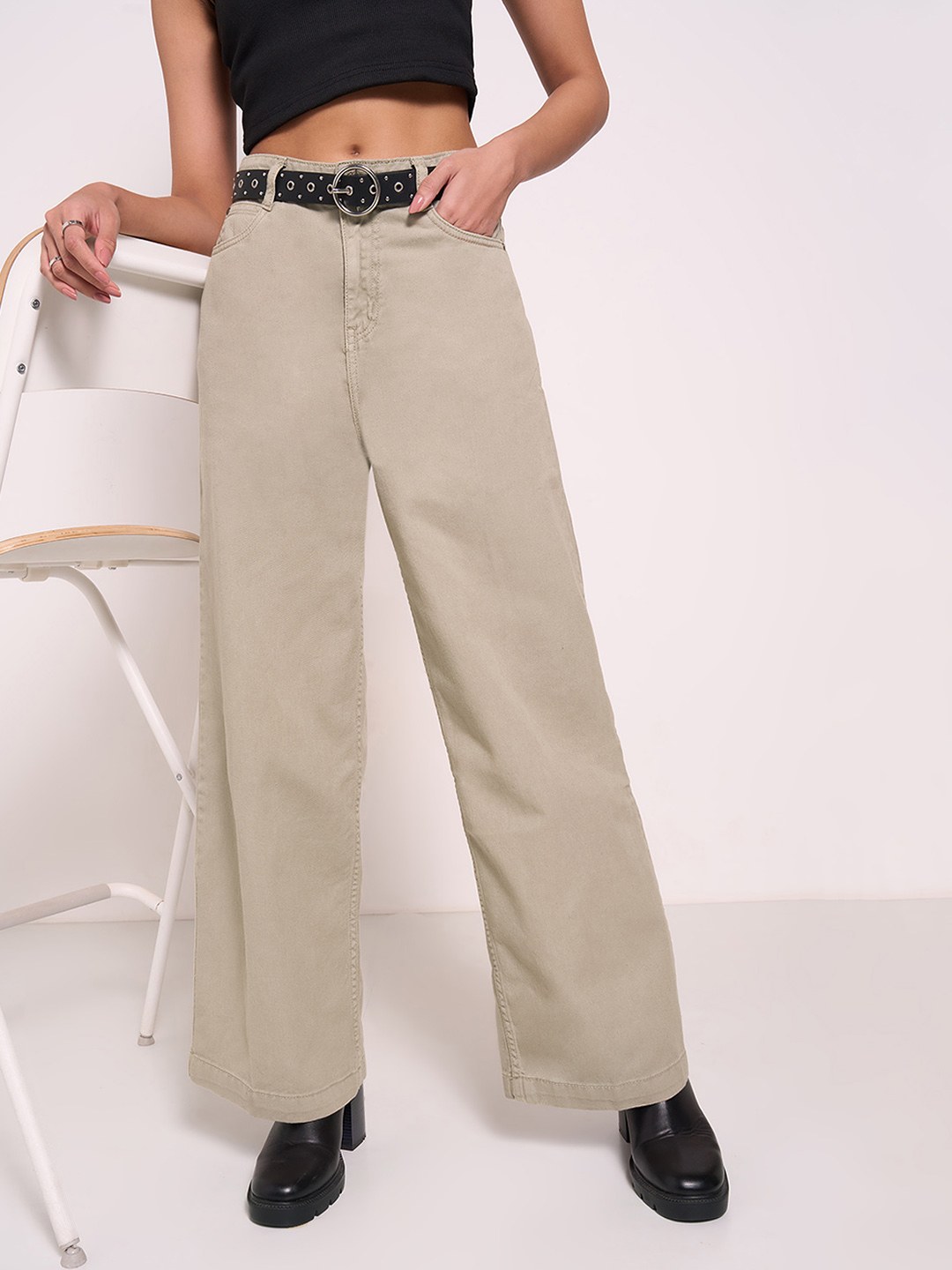 People Taupe Jeans