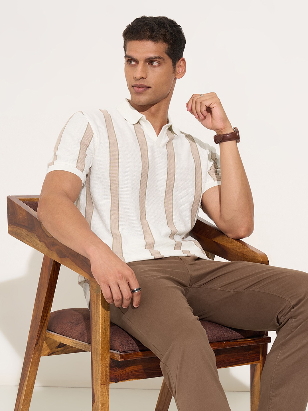 Off-White Striped Johnny Polo T-Shirt