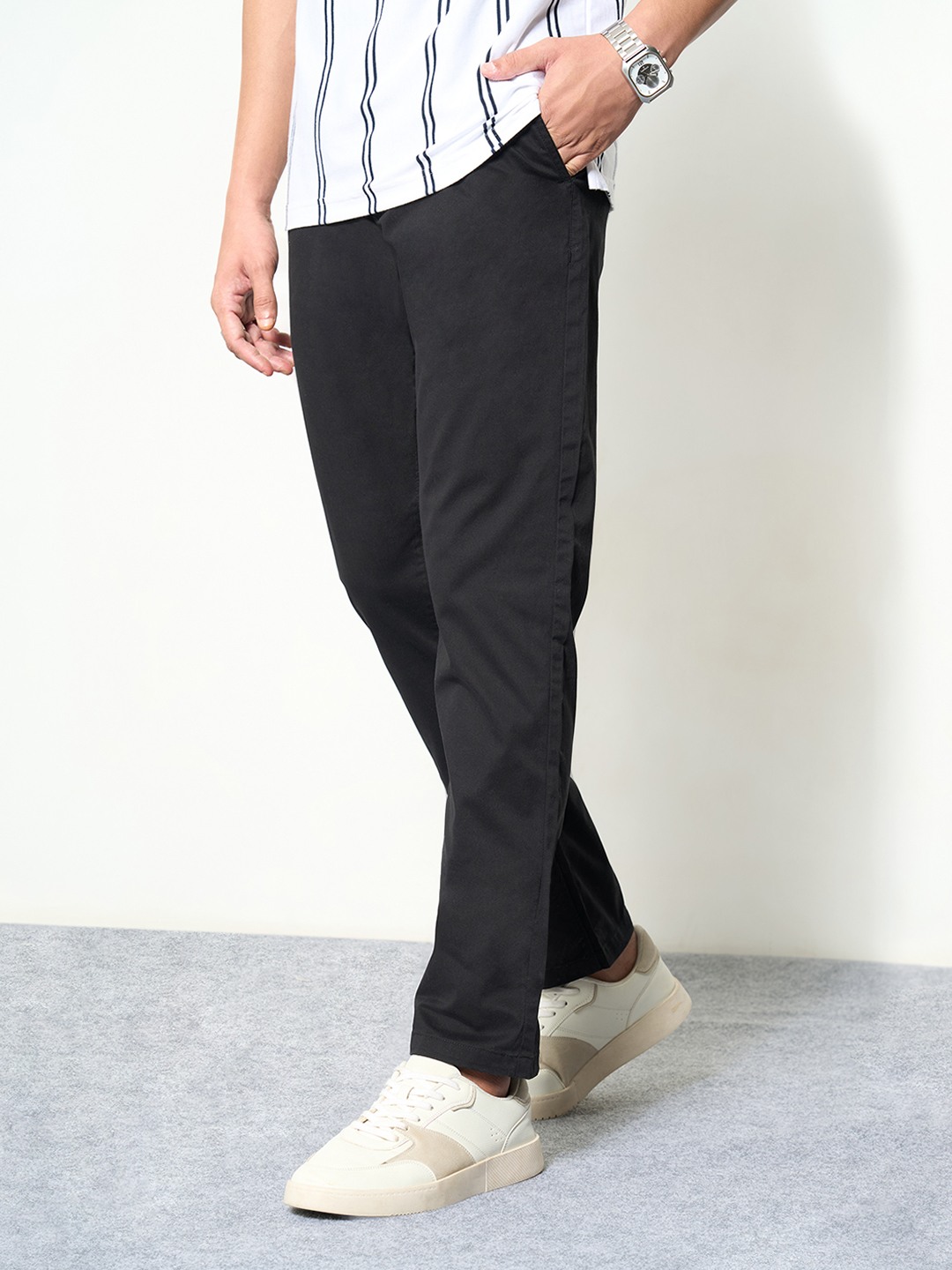 Black Slim Fit Chino Pants