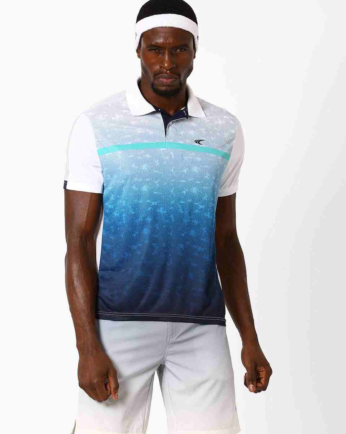 Printed Tennis Polo T-shirt with QuickDry