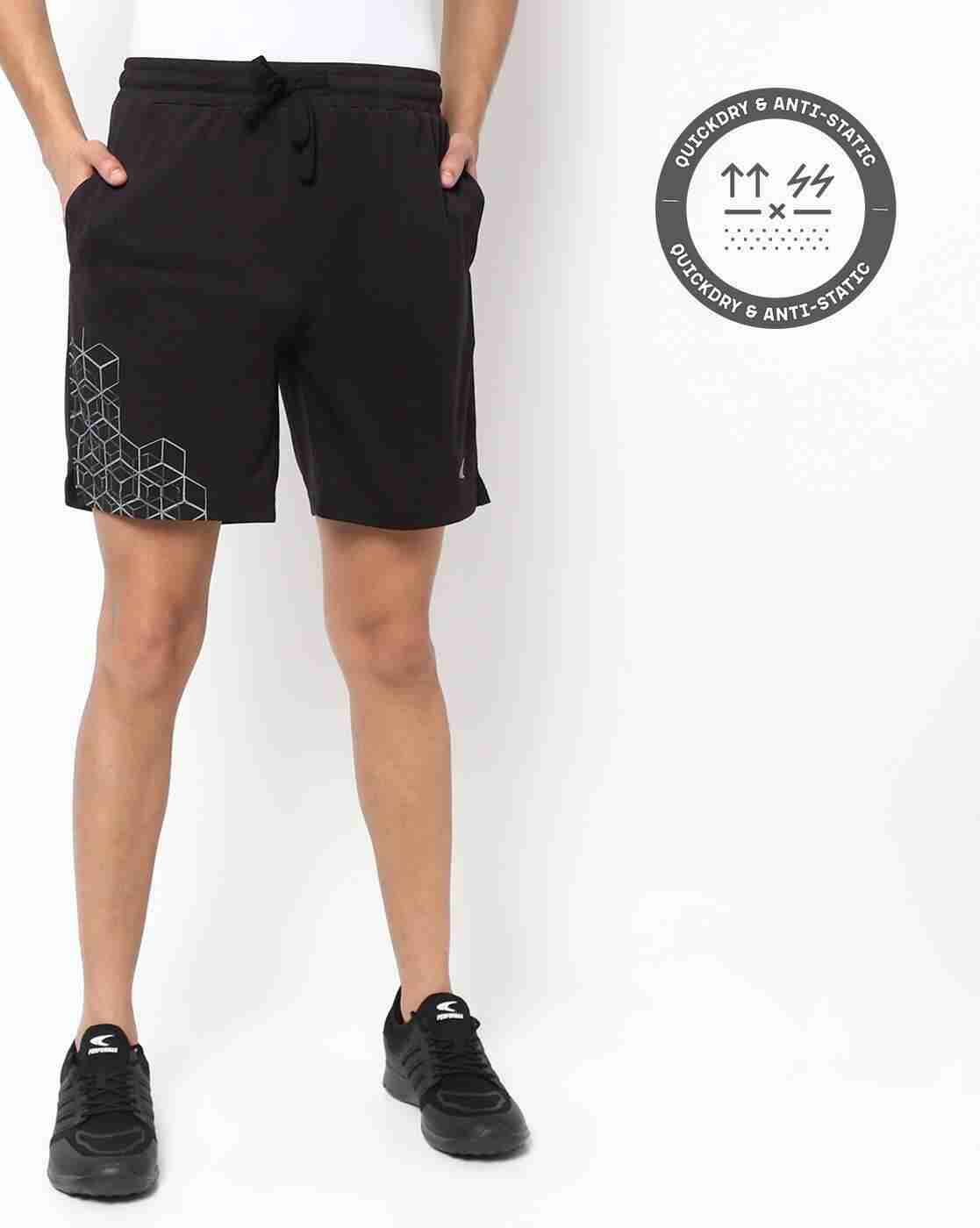 Quick-Dry Printed Shorts with Slip Pockets