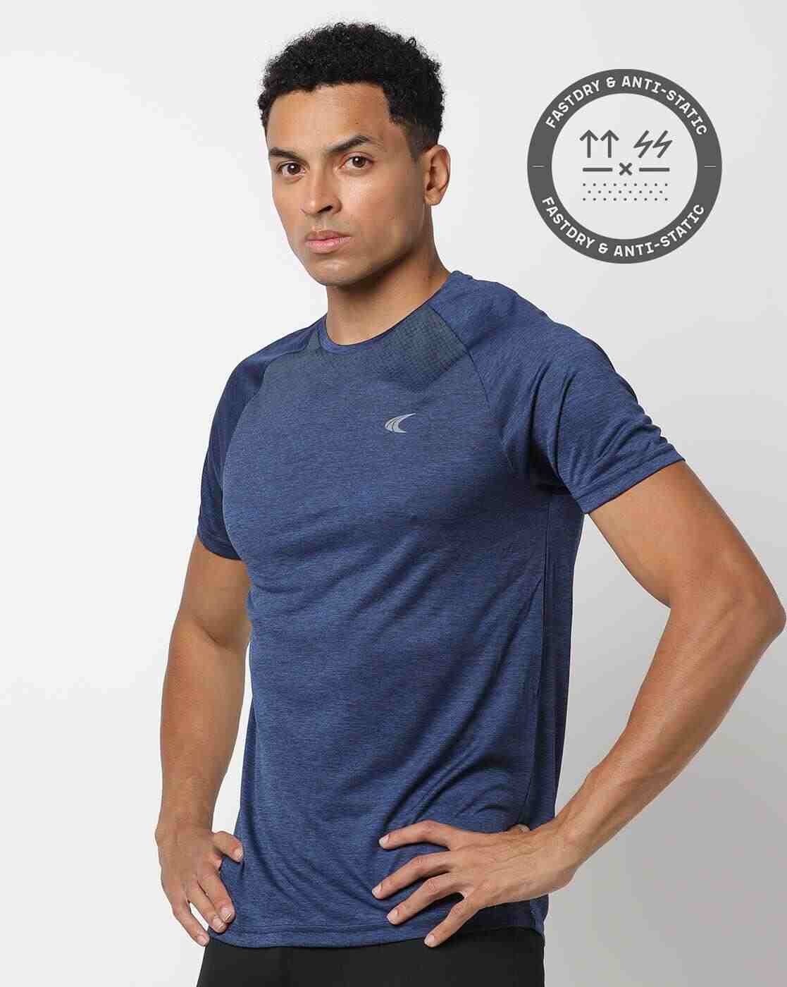 PERFORMAX | Regular Fit Heathered T-Shirt with Raglan Sleeves|0