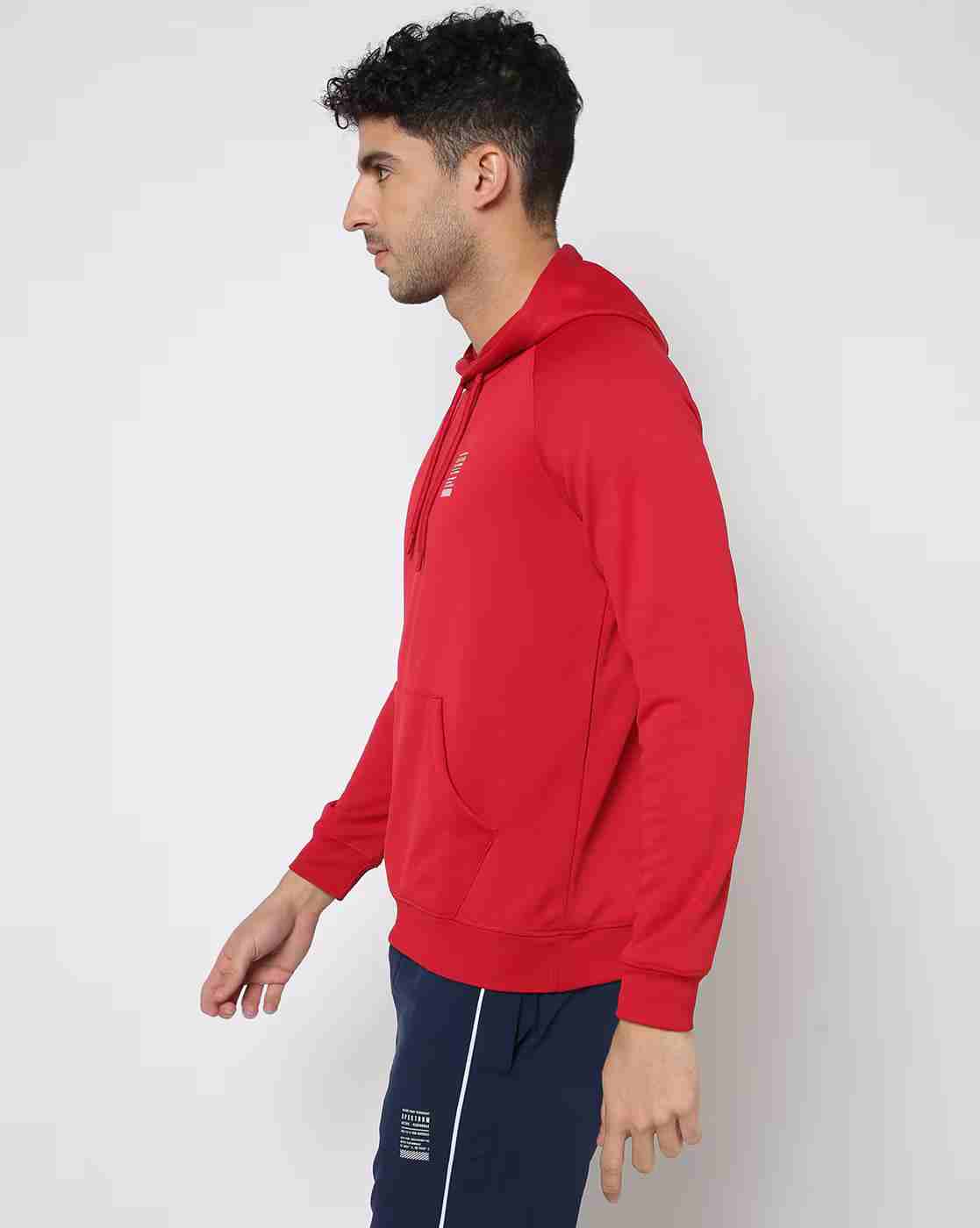 PERFORMAX | Minimal Print Hoodie with Kangaroo Pocket|1