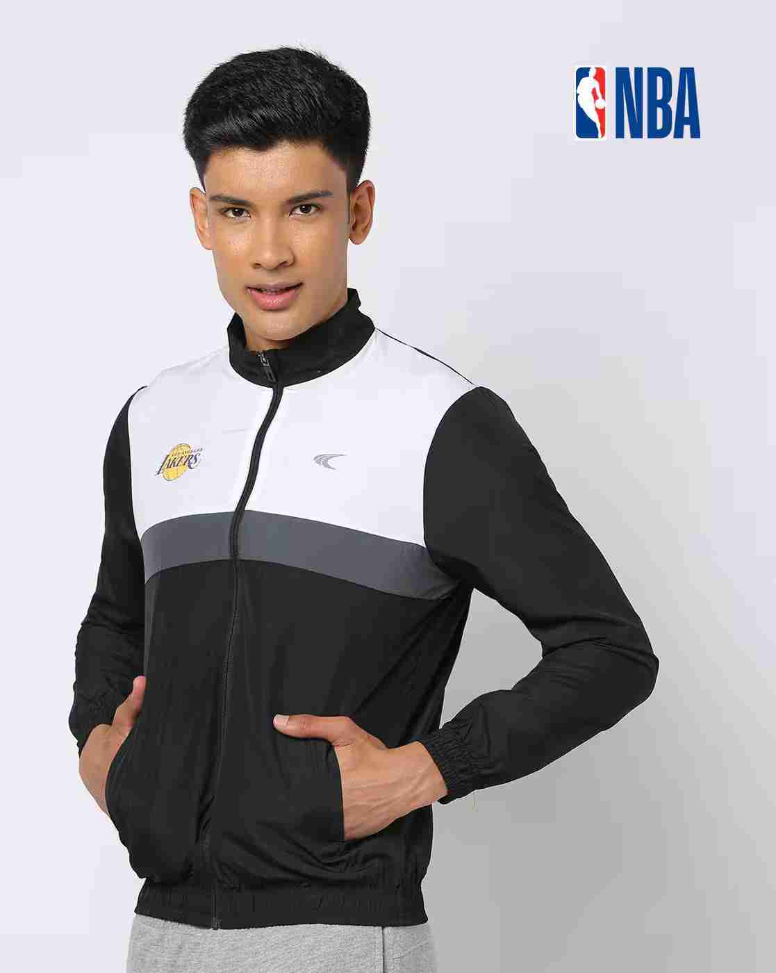 Men NBA Lakers Print Track Jacket