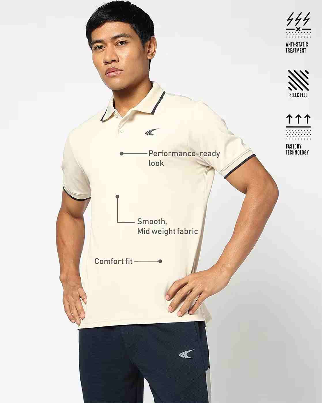 Men Active Lifestyle Regular Fit Polo T-Shirt