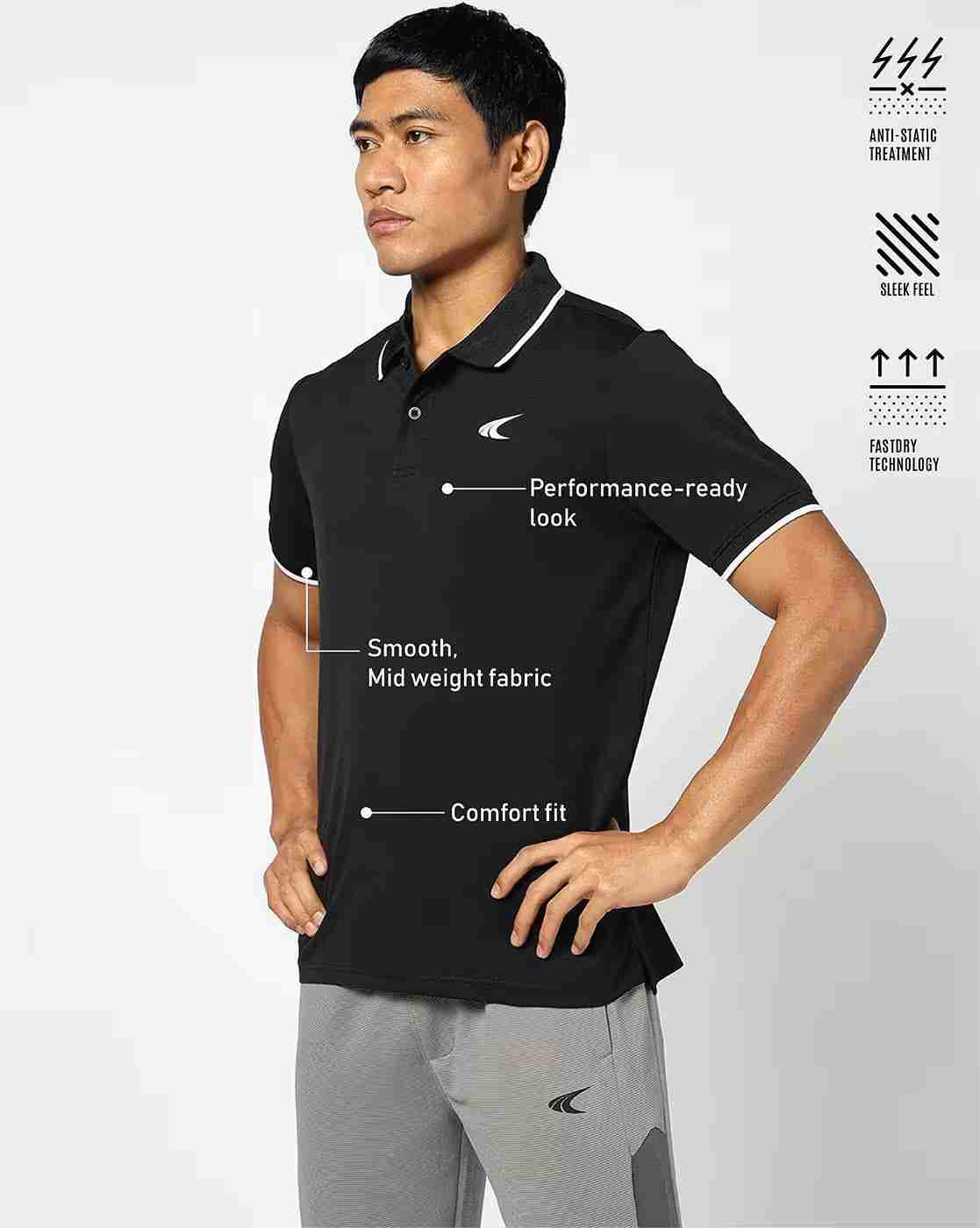 Men Active Lifestyle Regular Fit Polo T-Shirt