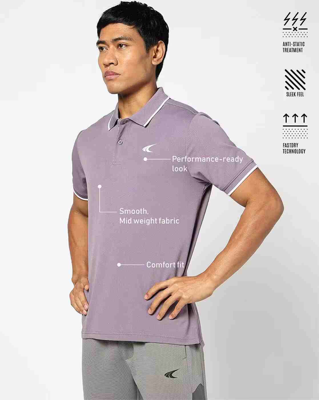 Men Active Lifestyle Regular Fit Polo T-Shirt