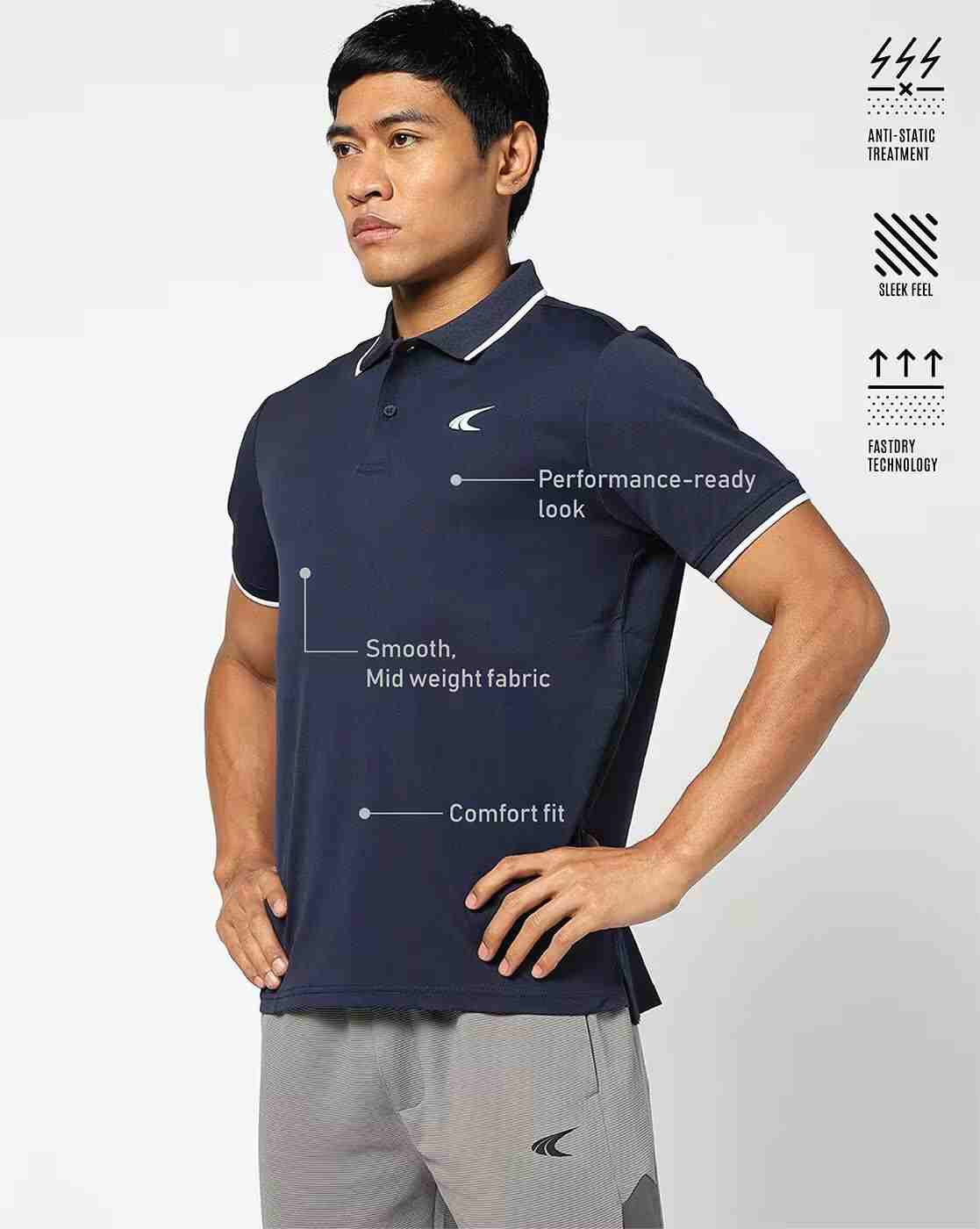 Men Active Lifestyle Regular Fit Polo T-Shirt