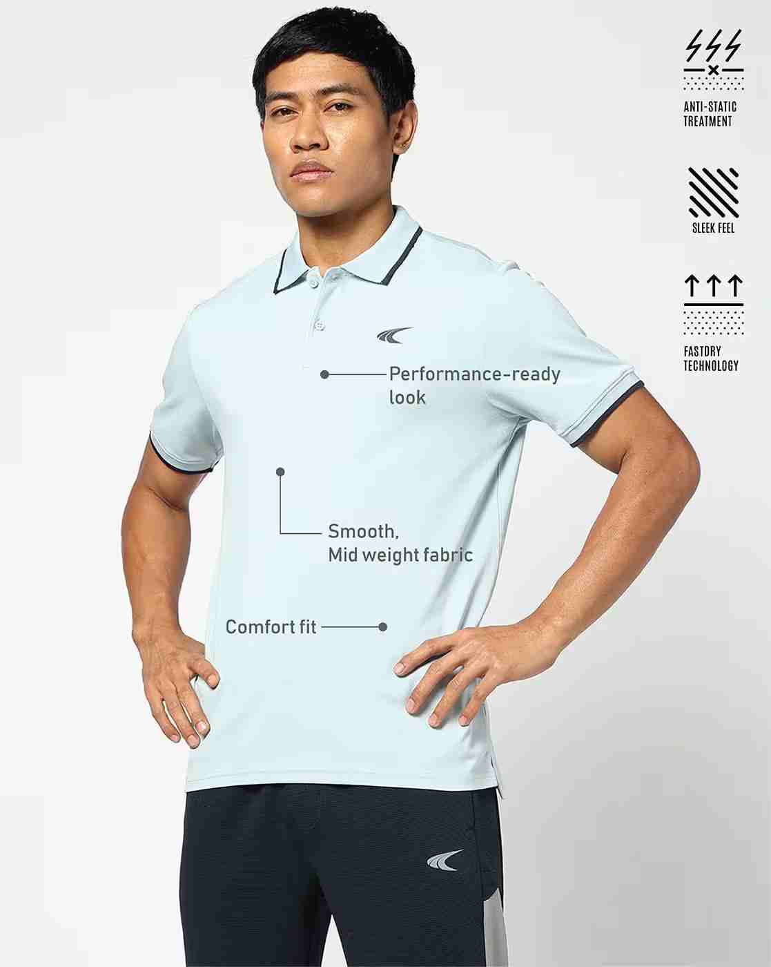 Men Active Lifestyle Regular Fit Polo T-Shirt