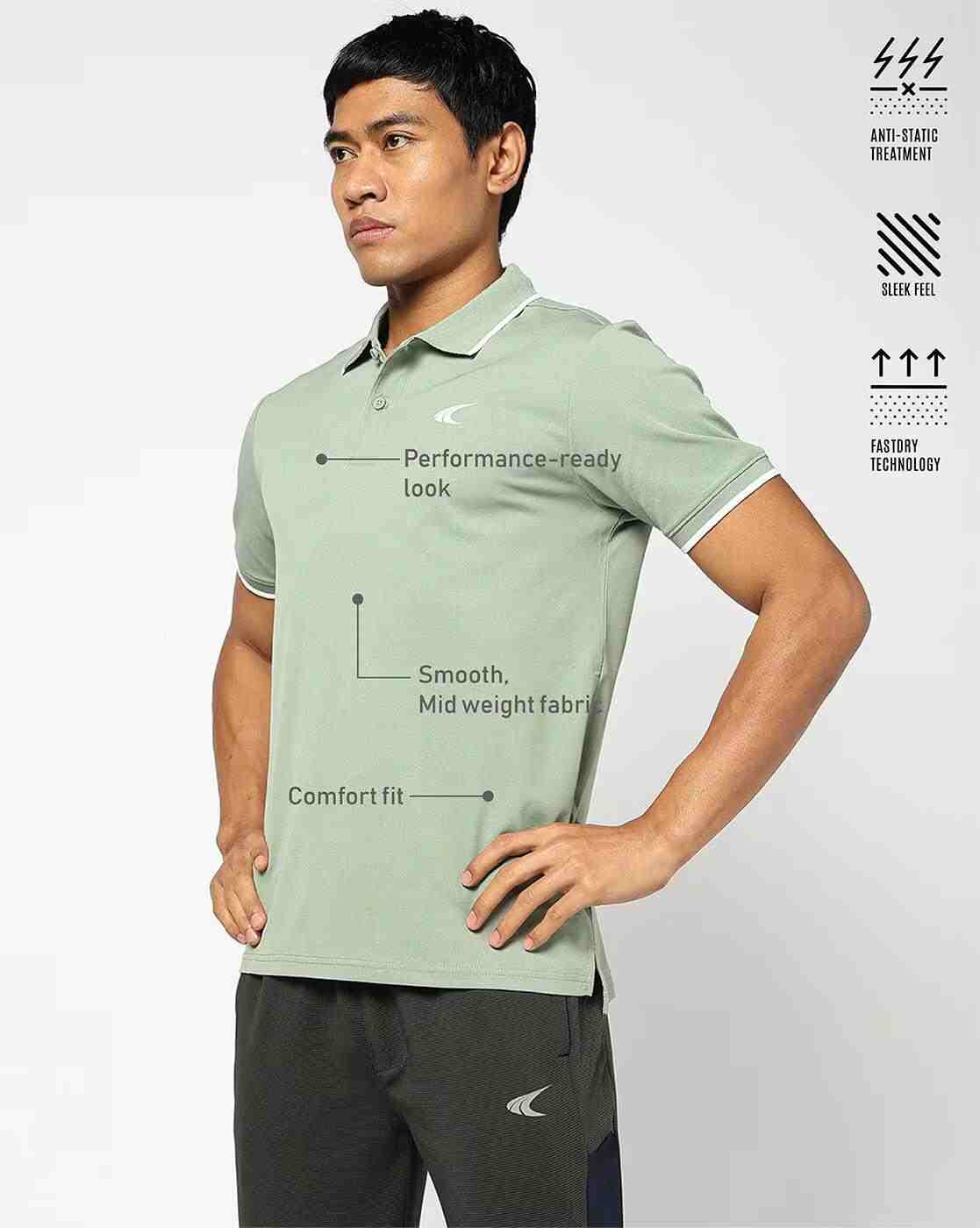 Men Active Lifestyle Regular Fit Polo T-Shirt