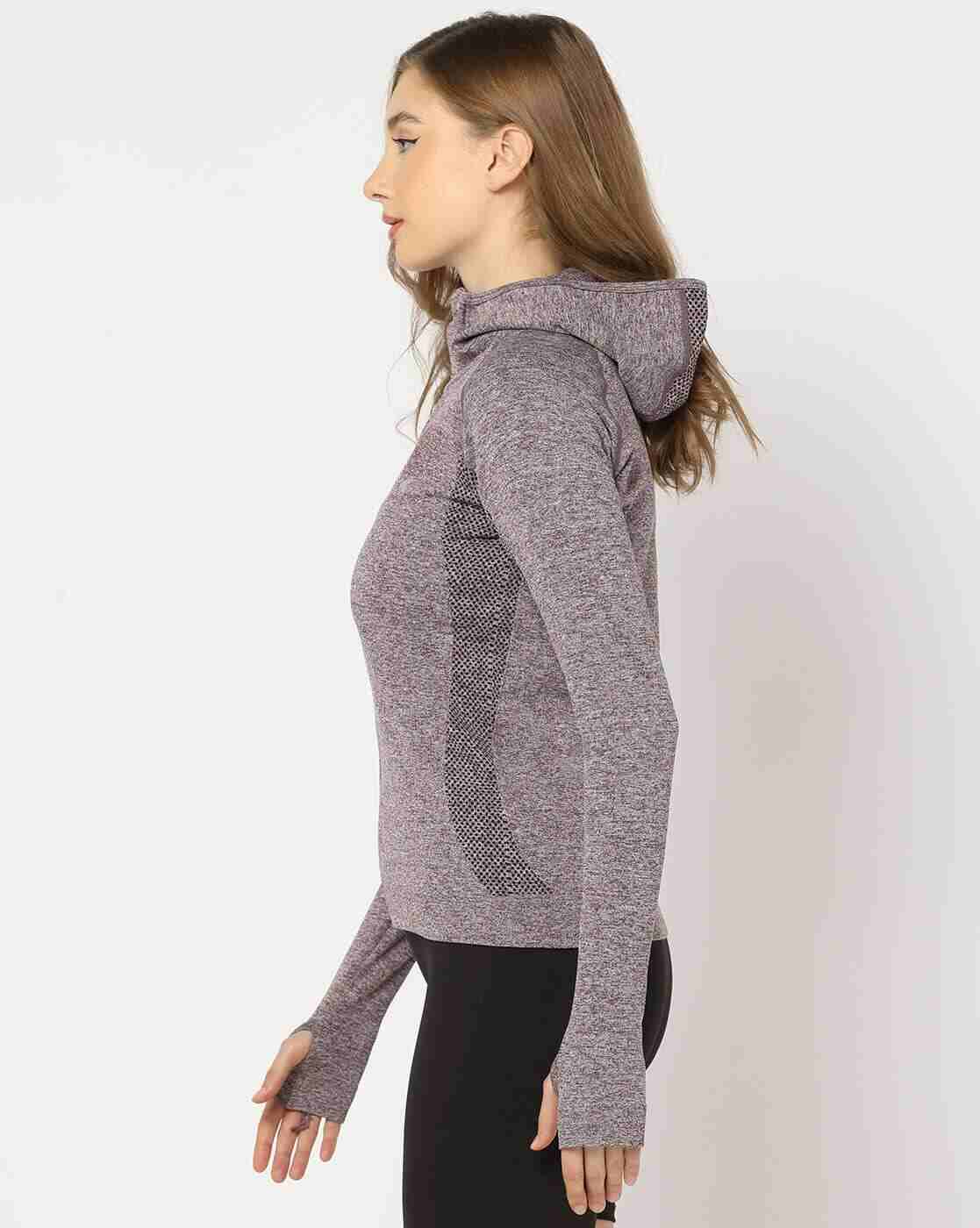 PERFORMAX | Logo Print Regular Fit Thumb Hole Hooded Jacket|1