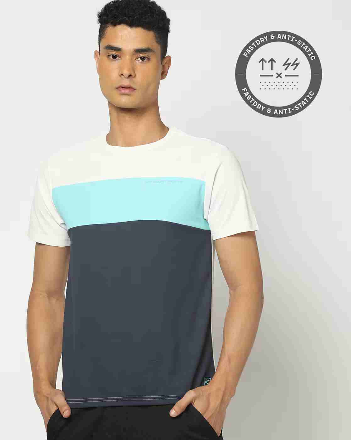 PERFORMAX | Men Colourblock Regular Fit Crew-Neck T-Shirt|0