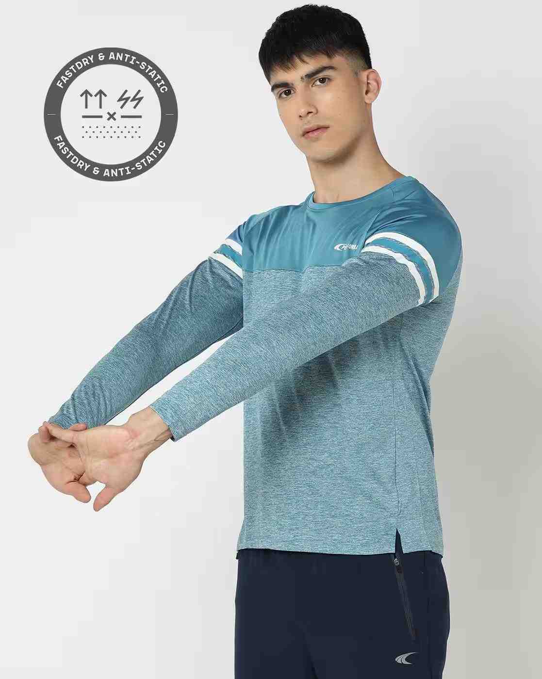 PERFORMAX | Men Colourblock Regular Fit Crew-Neck T-Shirt|0