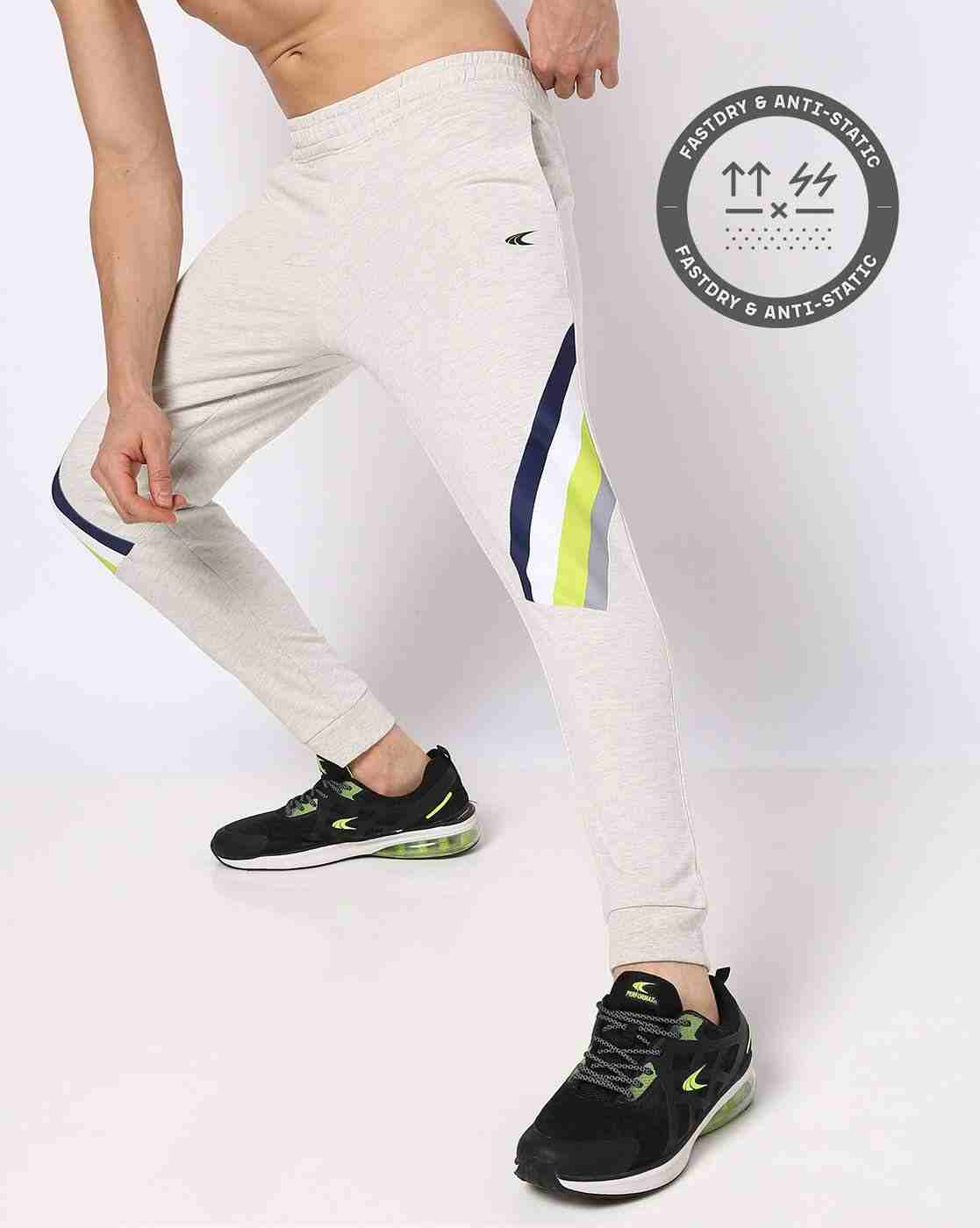 Men Regular Fit Track Pants with Elasticated Waist