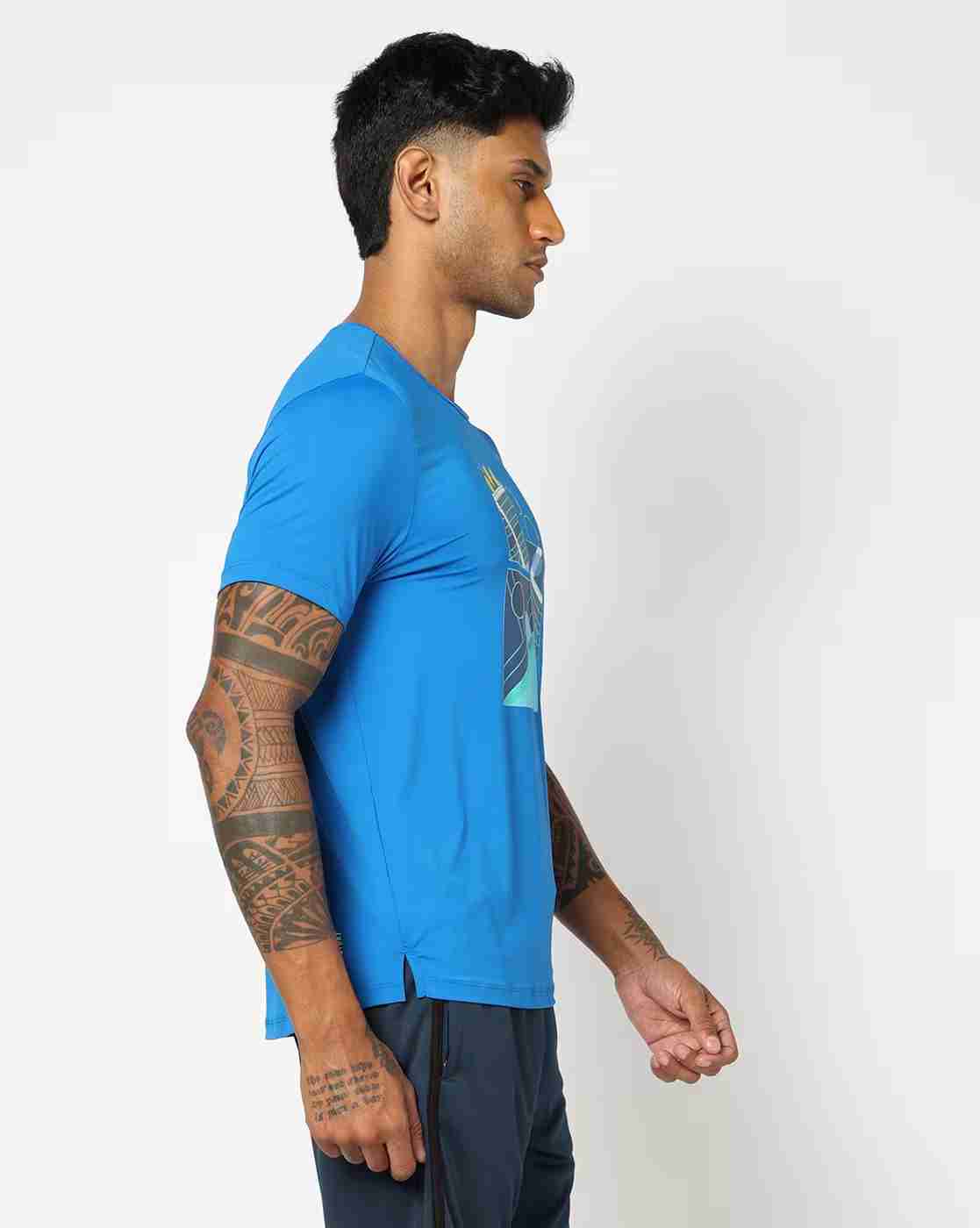 PERFORMAX | Men Racquet Graphic Print Lightweight Crew-Neck T-Shirt|1