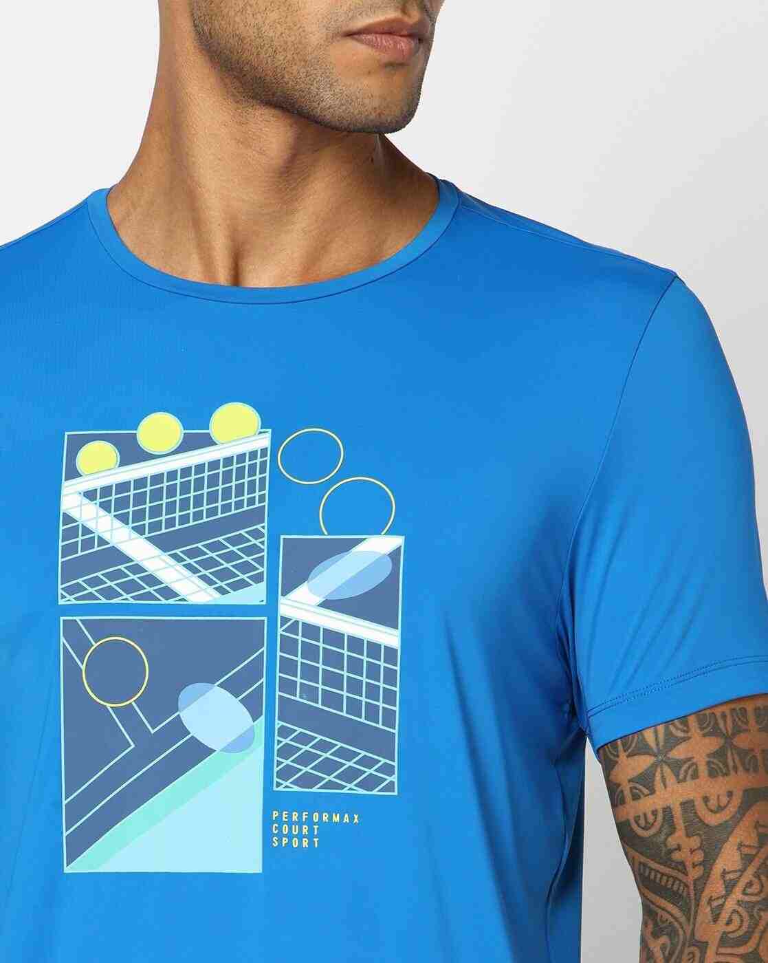 PERFORMAX | Men Racquet Graphic Print Lightweight Crew-Neck T-Shirt|4