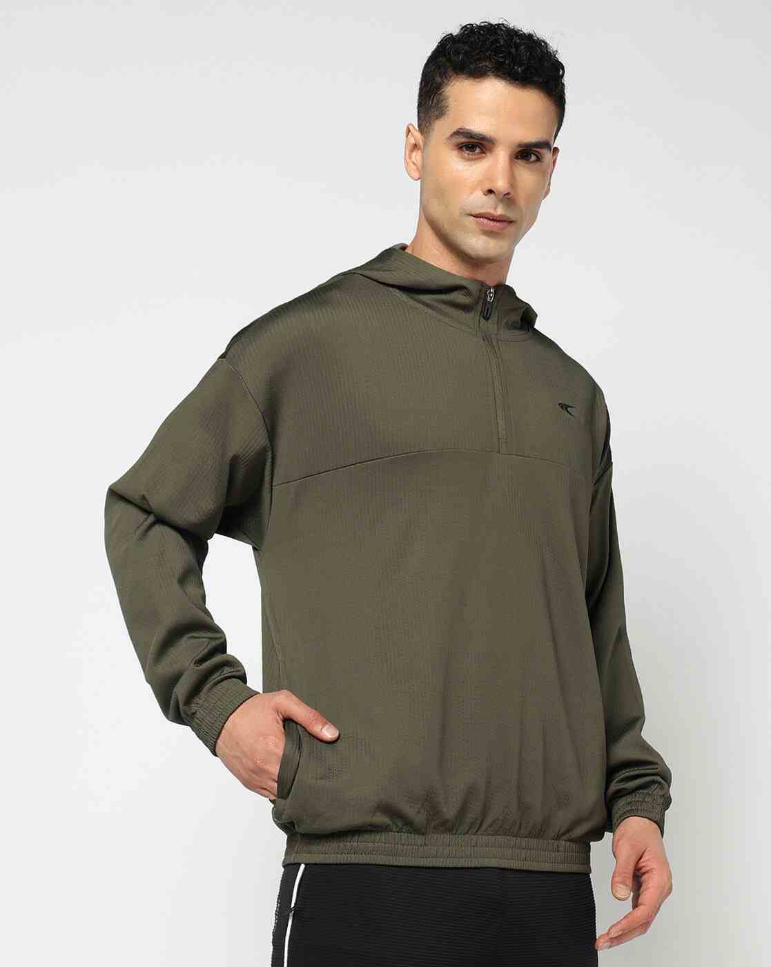 PERFORMAX | Men Regular Fit Jacquard Hoodie|1