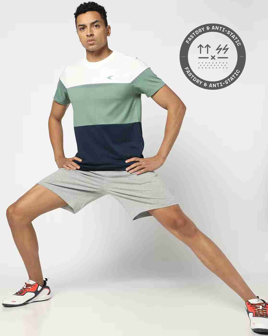 PERFORMAX | Men Colourblock Regular Fit Crew-Neck T-Shirt|0