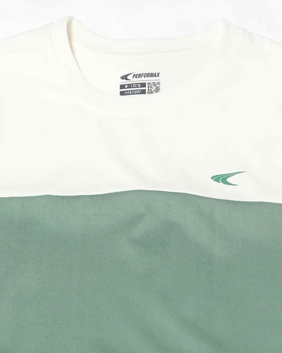 PERFORMAX | Men Colourblock Regular Fit Crew-Neck T-Shirt|7