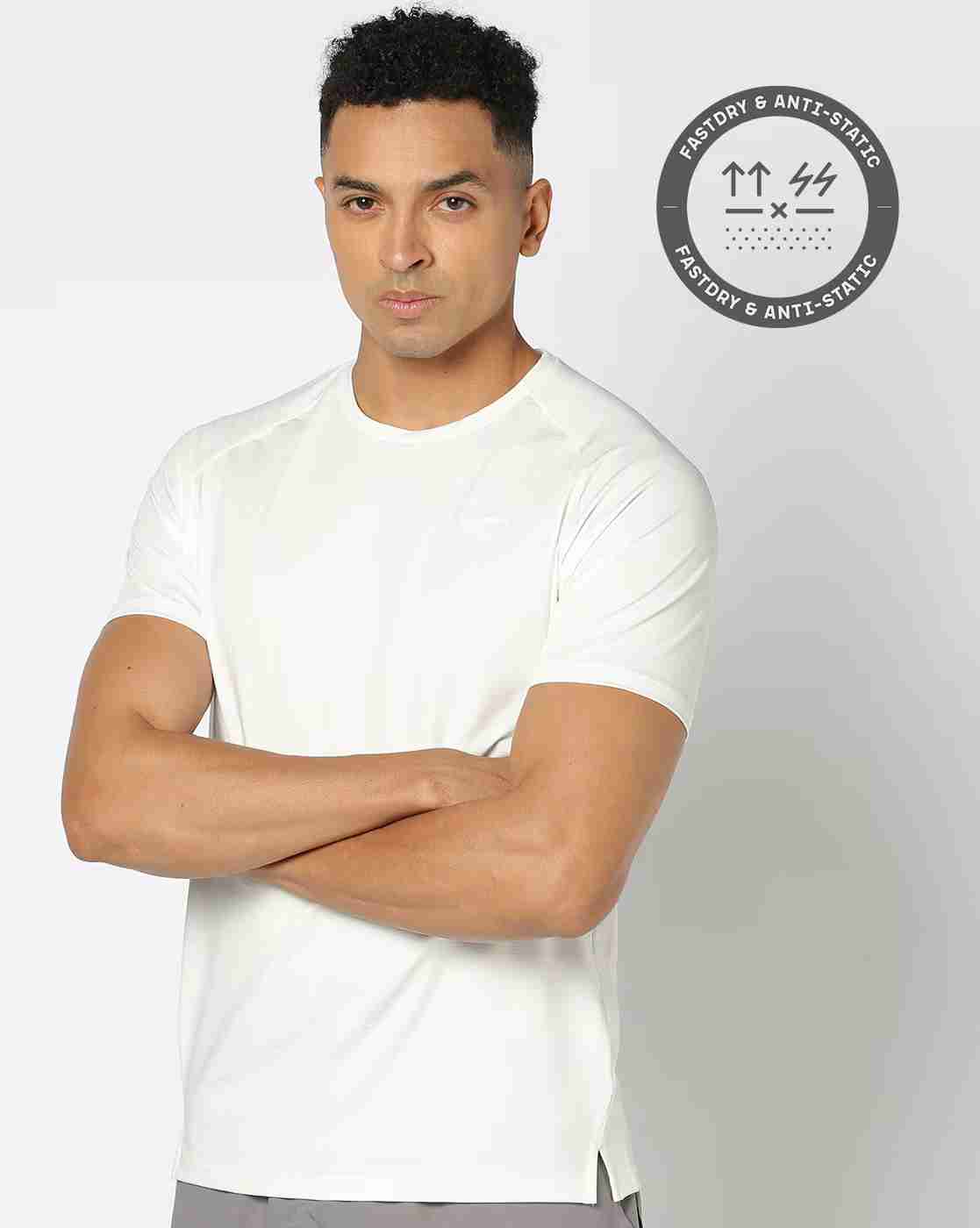 Men Regular Fit Crew-Neck Cotton T-Shirt