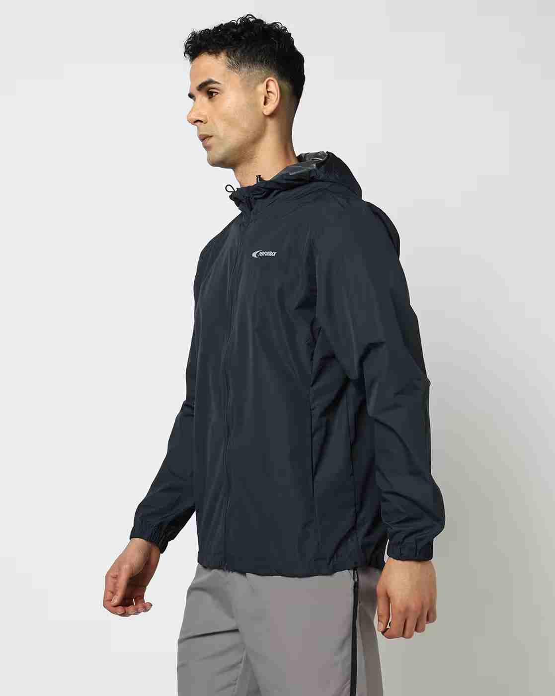 PERFORMAX | Men Regular Fit Running Hooded Track Jacket|2