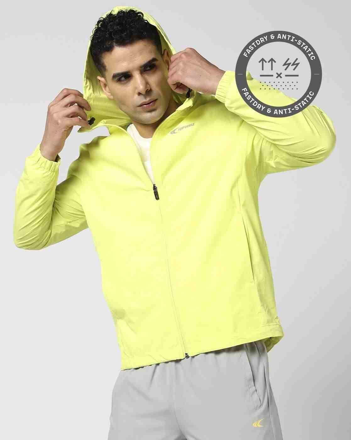 Men Logo Print Regular Fit Hooded Running Jacket