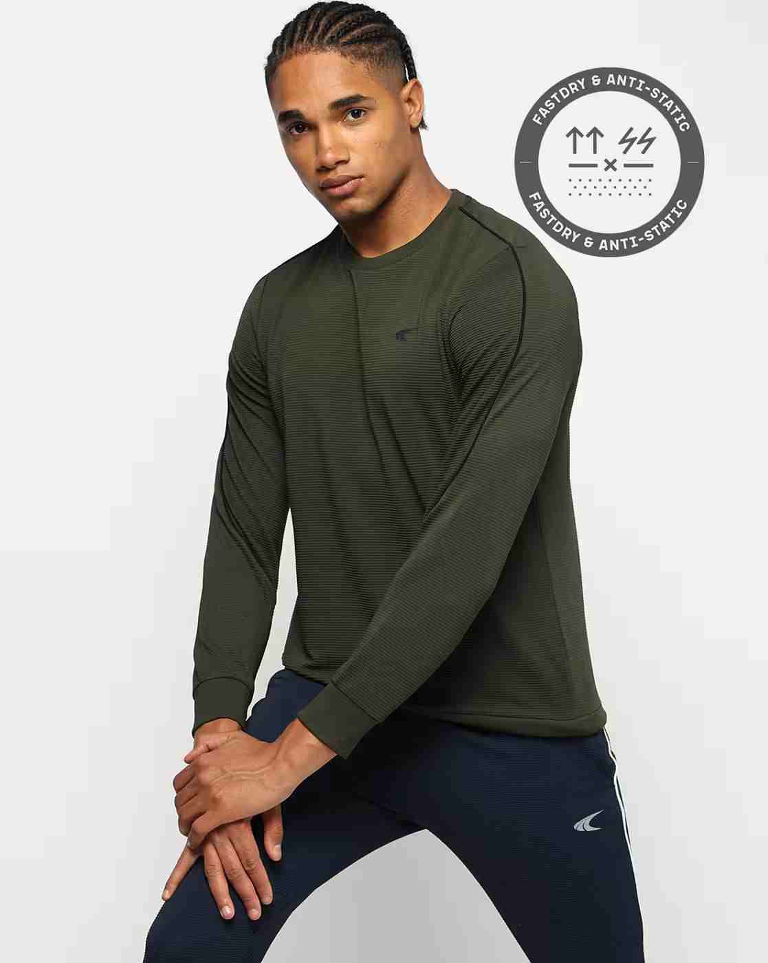 Men Regular Fit Crew-Neck Training Sweatshirt