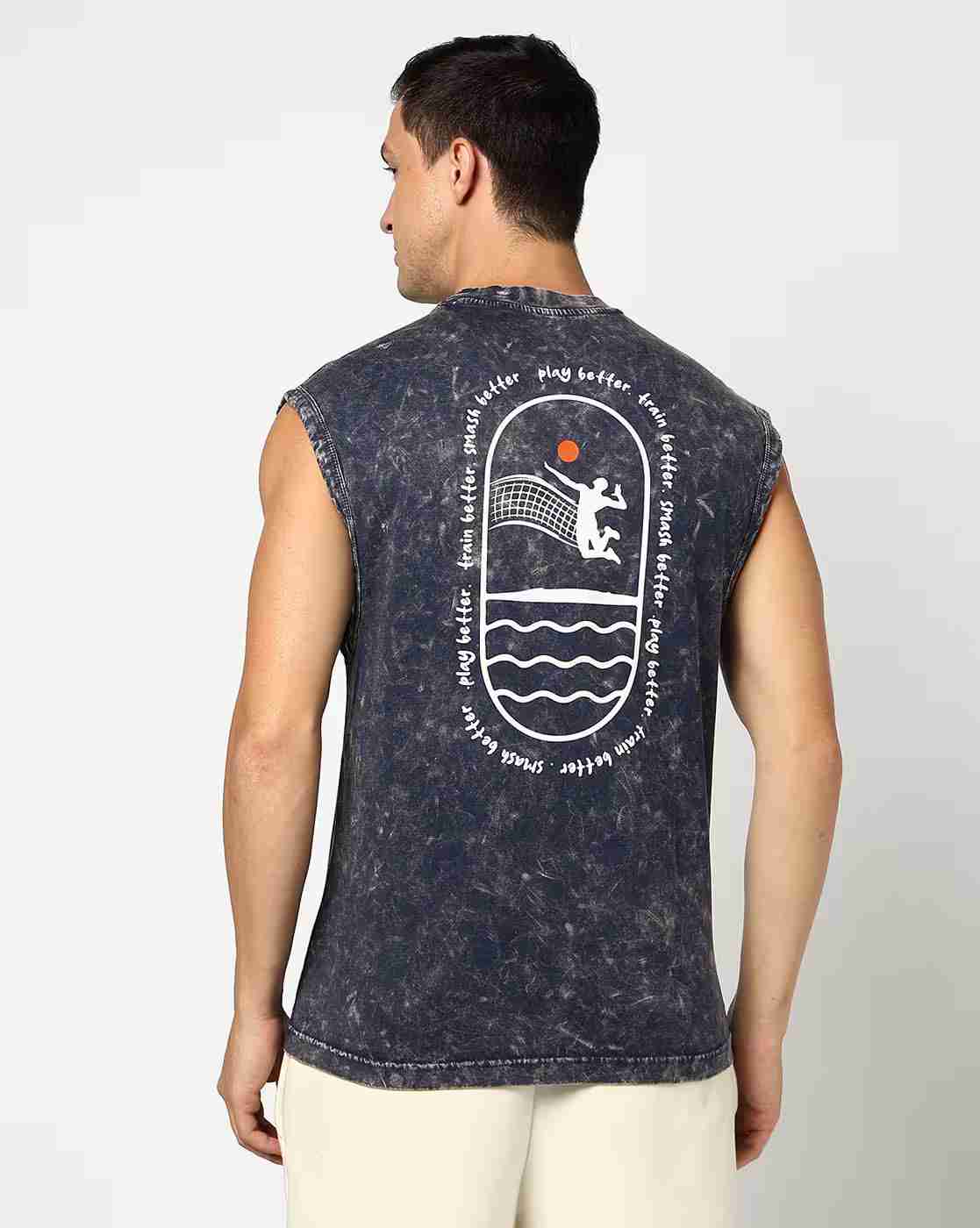 PERFORMAX | Men Acid Washed Tank T-Shirt|2