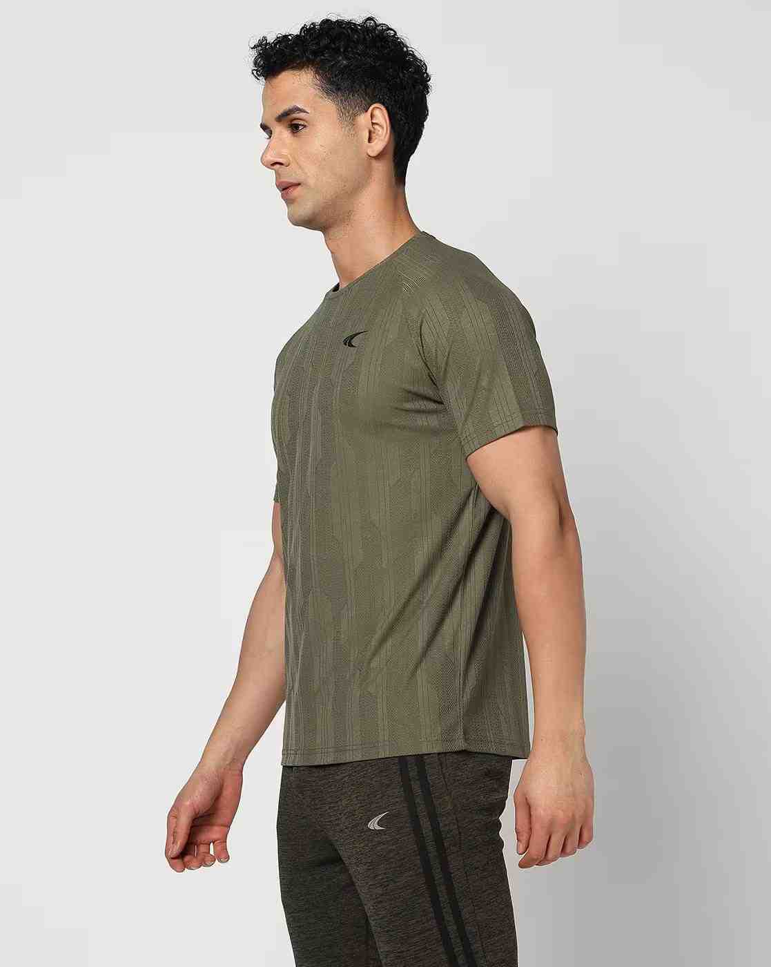 PERFORMAX | Men Striped Relaxed Fit Crew-Neck Training T-Shirt|1