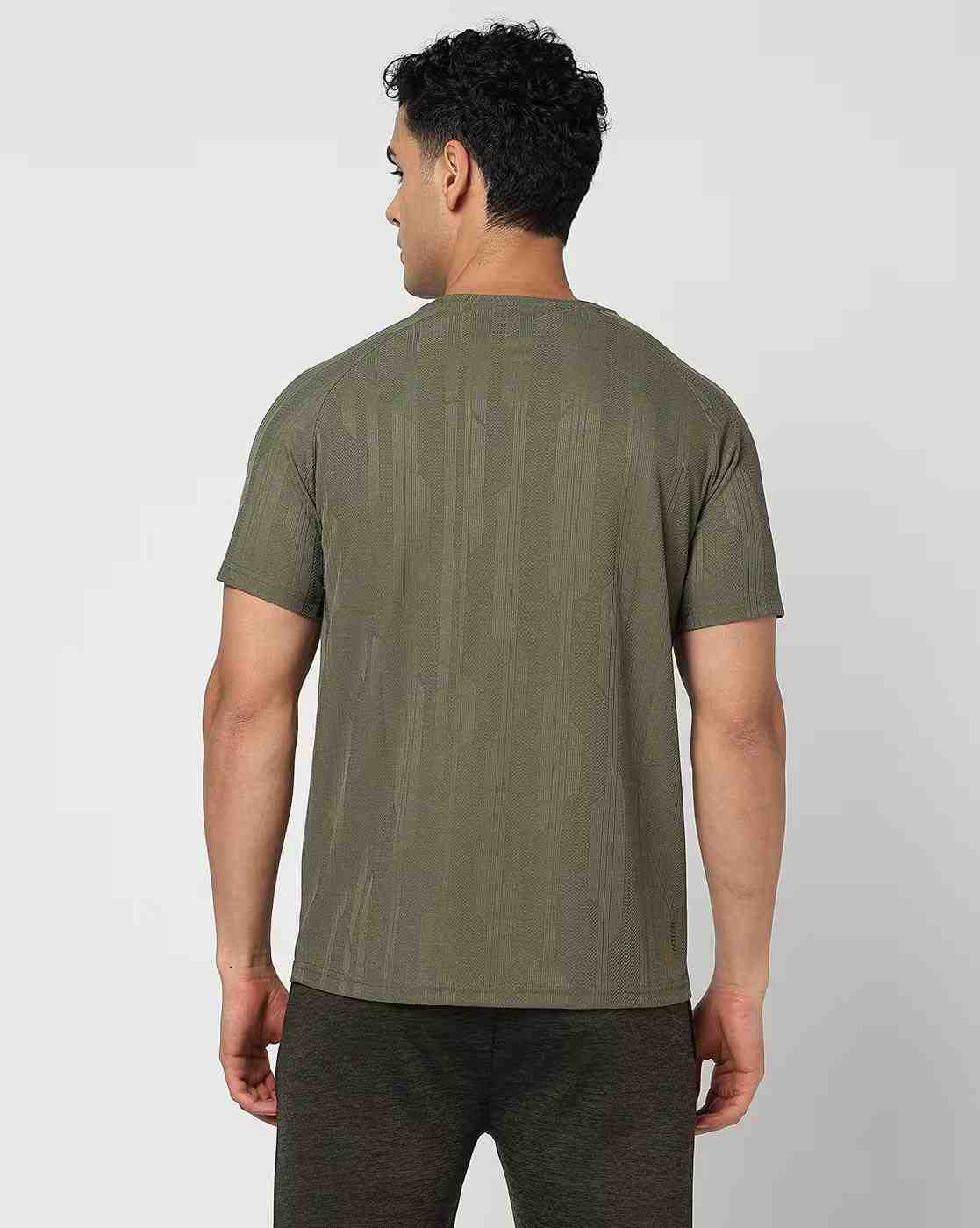PERFORMAX | Men Striped Relaxed Fit Crew-Neck Training T-Shirt|2