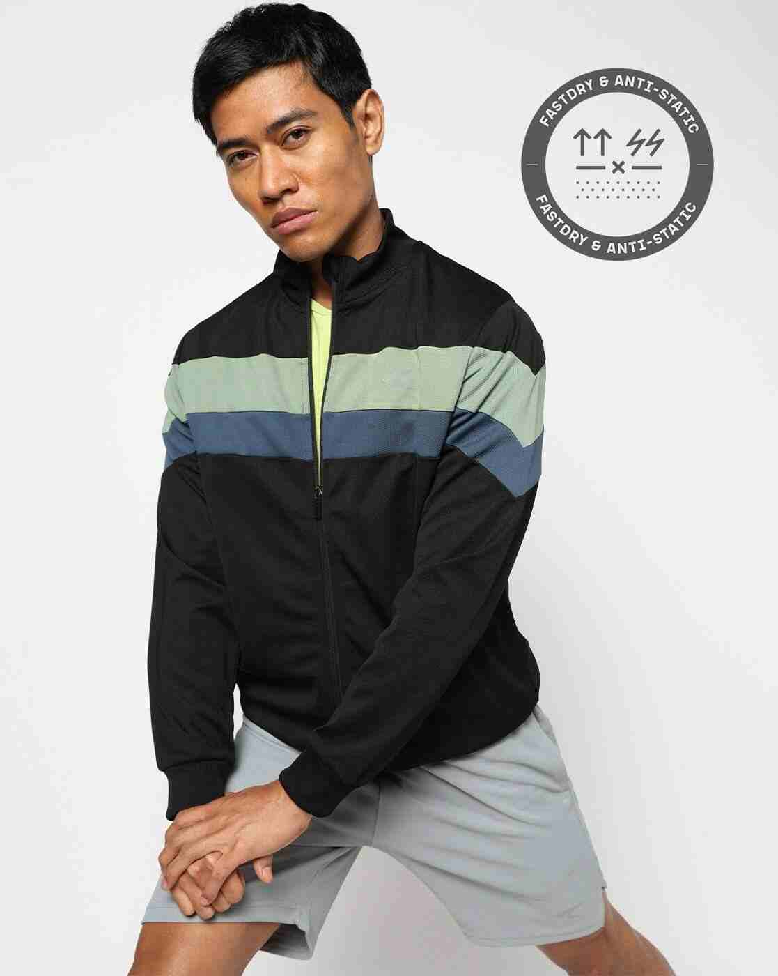 PERFORMAX | Men Striped Regular Fit Zip-Front Jacket|0