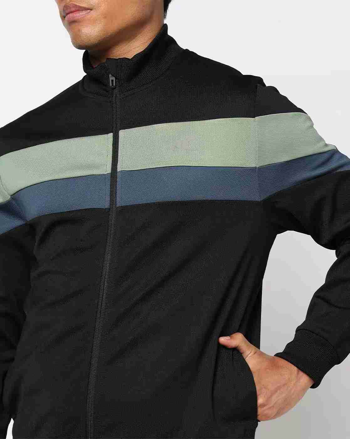 PERFORMAX | Men Striped Regular Fit Zip-Front Jacket|5