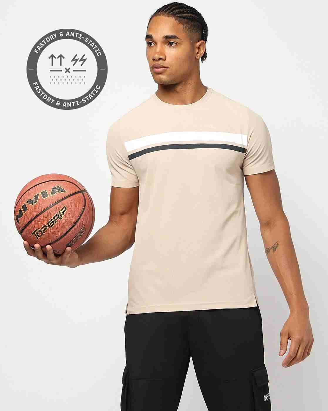 Men Striped Regular Fit Crew-Neck T-Shirt