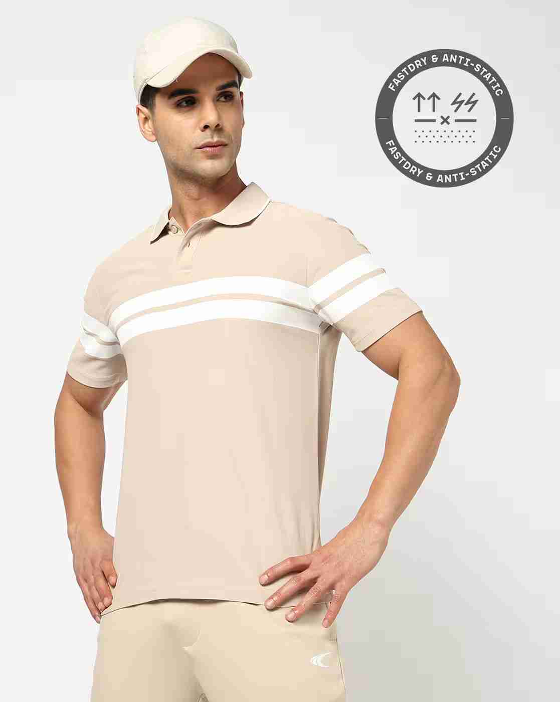 Men Cut & Sew Regular Fit Active Polo T-Shirt