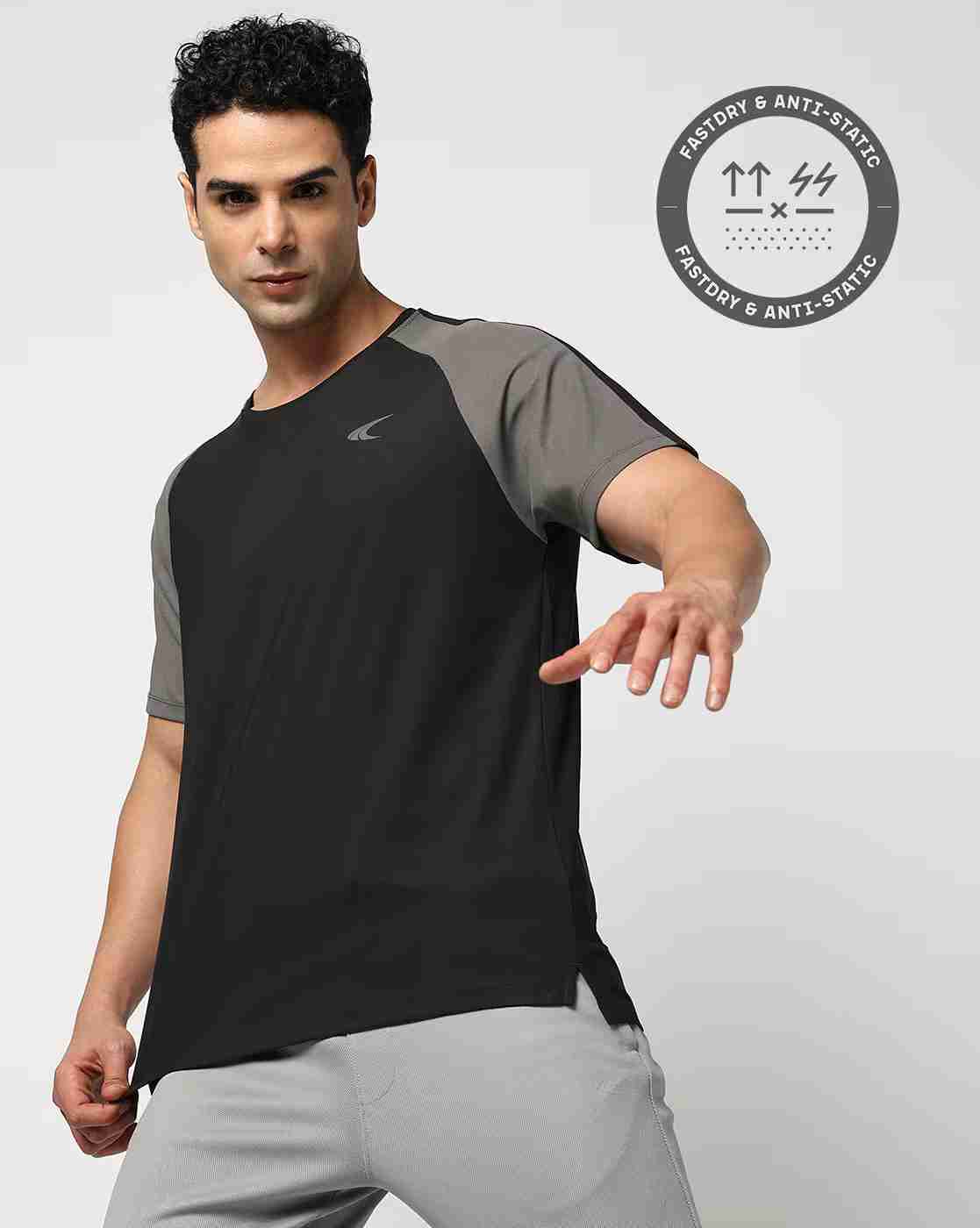 Men Active Lifestyle Raglan Sleeve Regular Fit T-Shirt