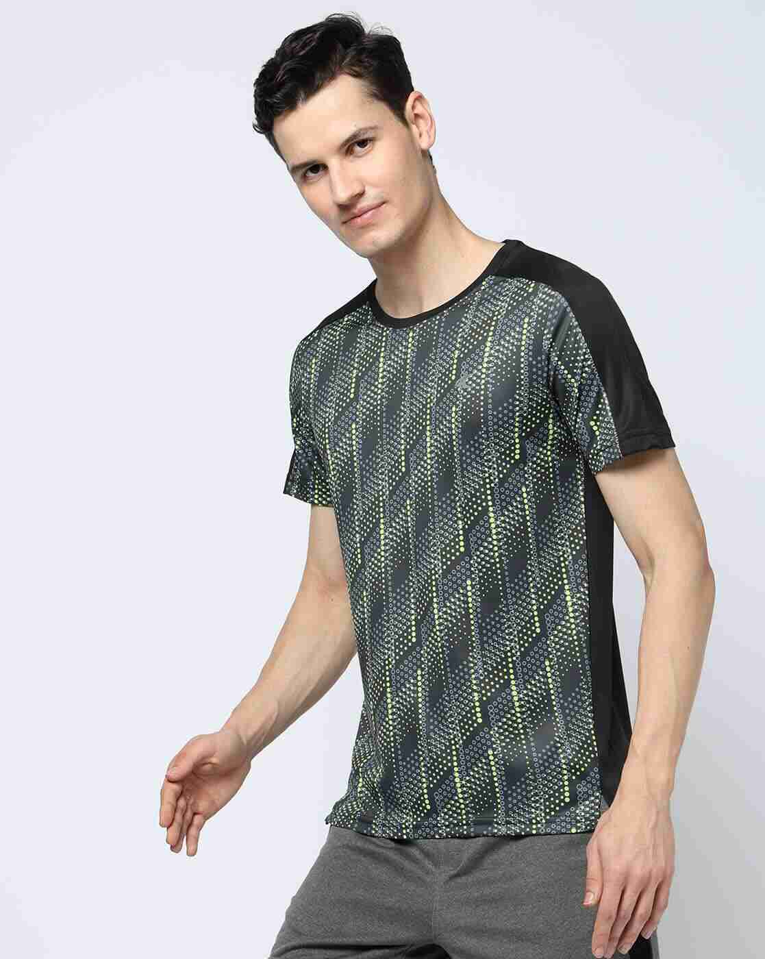 PERFORMAX | Men Active Lifestyle All Over Print Regular Fit Crew Neck T-Shirt|1