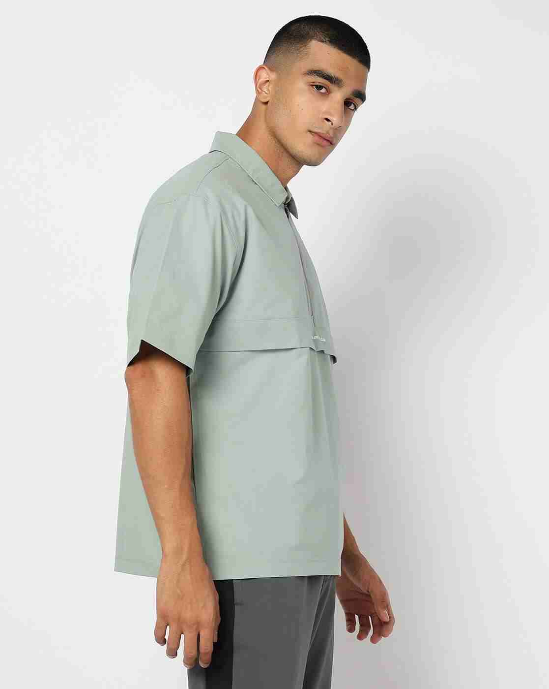 PERFORMAX | Men Relaxed Fit Woven AL Troyer Active Polo T-Shirt|1