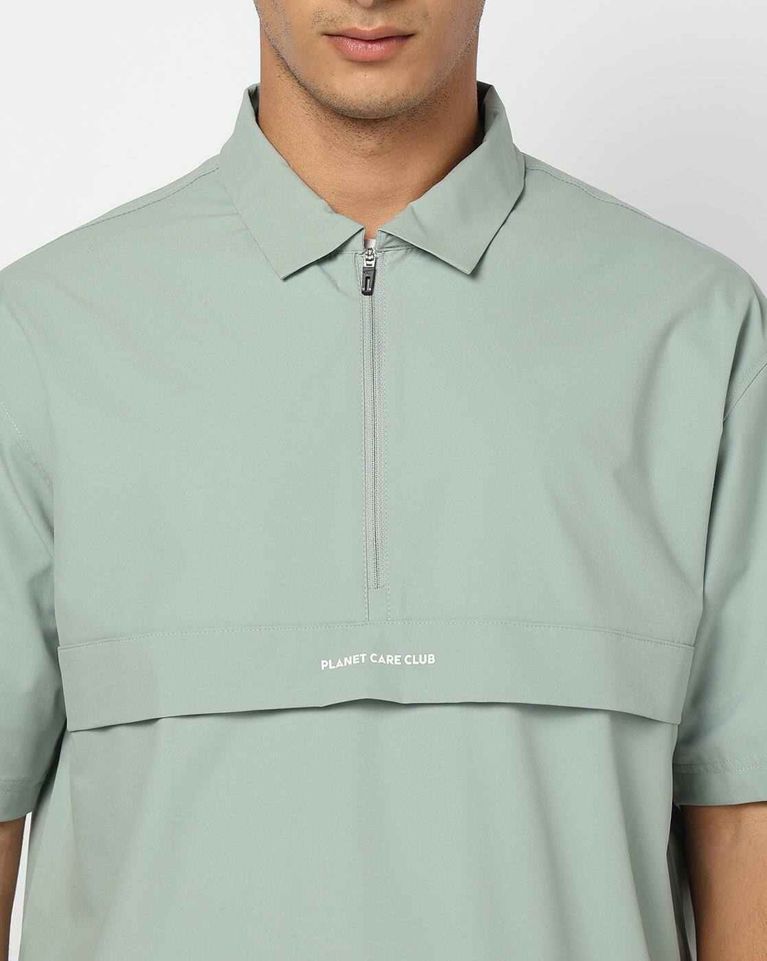 PERFORMAX | Men Relaxed Fit Woven AL Troyer Active Polo T-Shirt|3