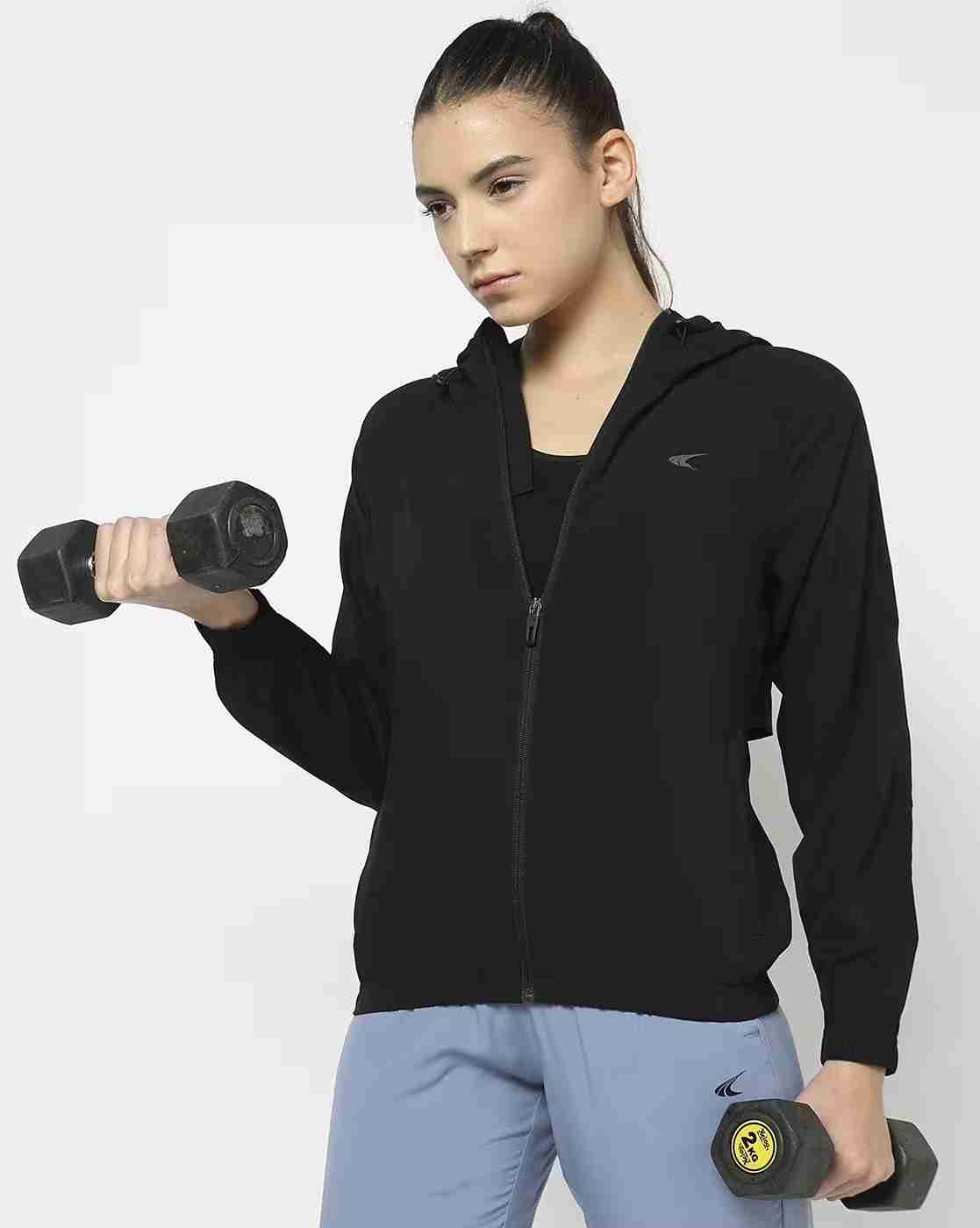 PERFORMAX | Women Zip-Front Regular Fit Hooded Fitness Jacket|0