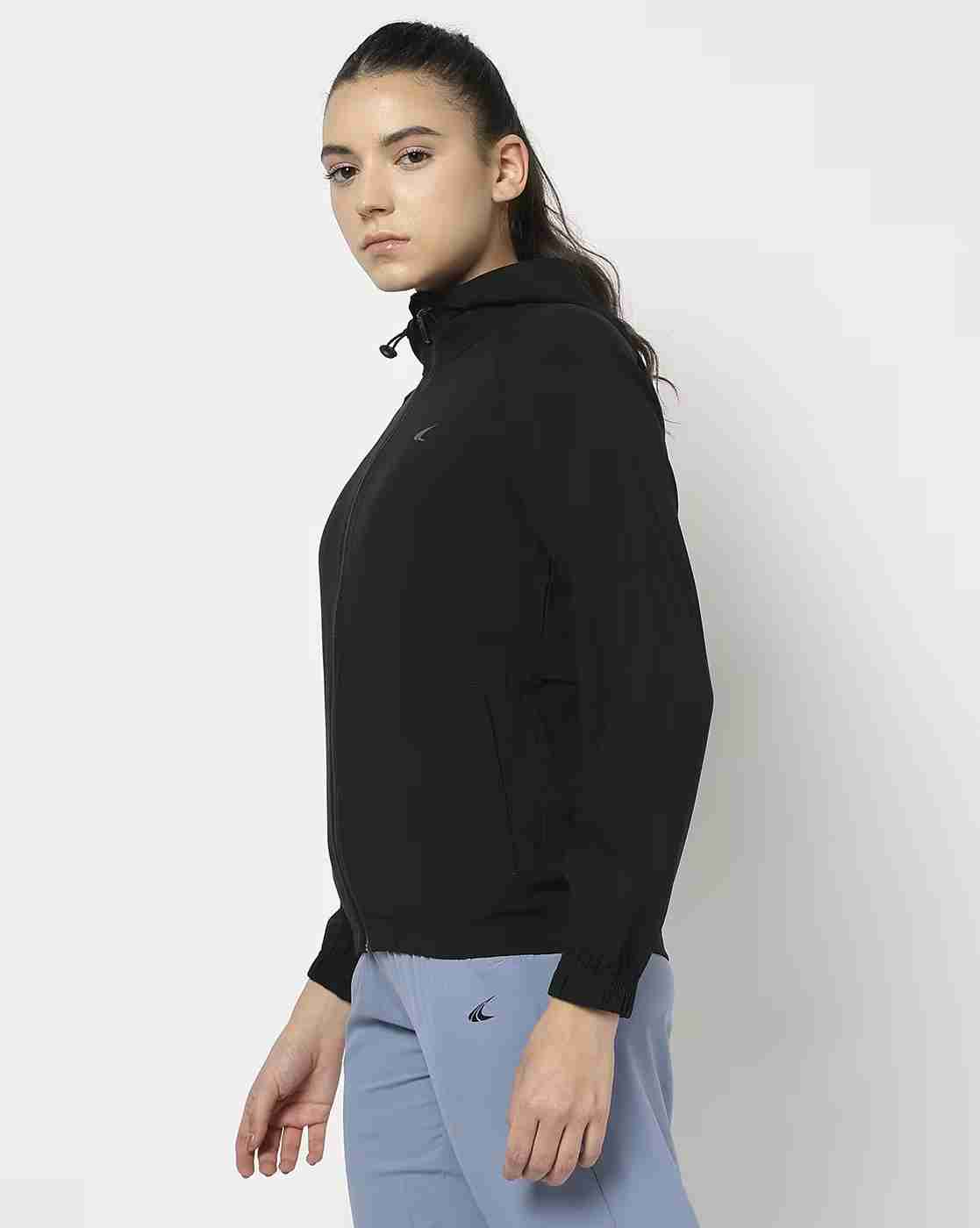 PERFORMAX | Women Zip-Front Regular Fit Hooded Fitness Jacket|1