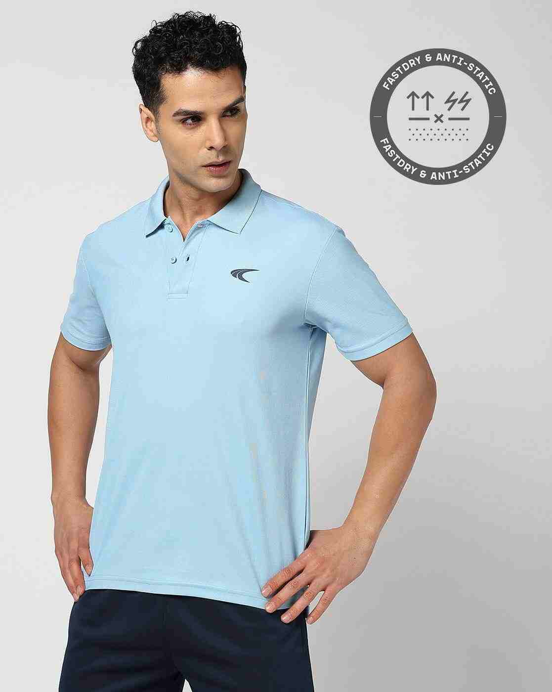 Men Regular Fit Active Polo T-Shirt