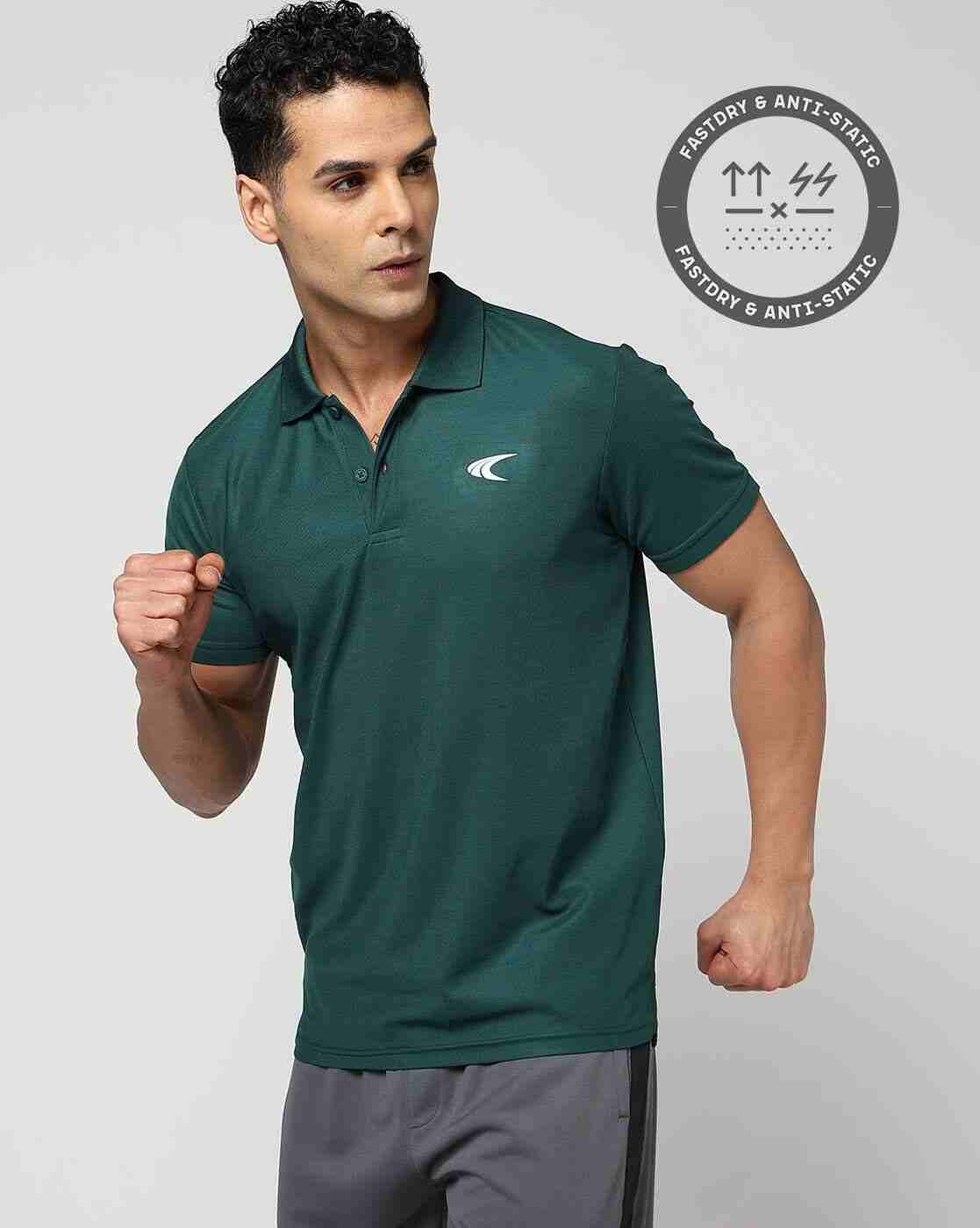 Men Regular Fit Active Polo T-Shirt