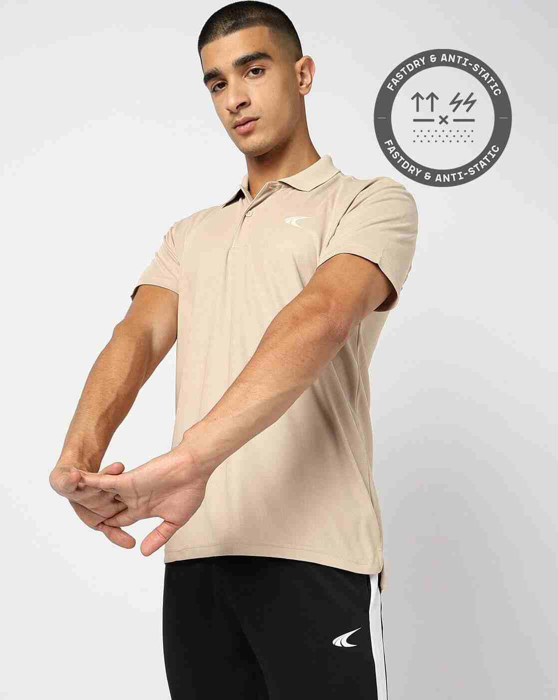 Men Regular Fit Active Polo T-Shirt