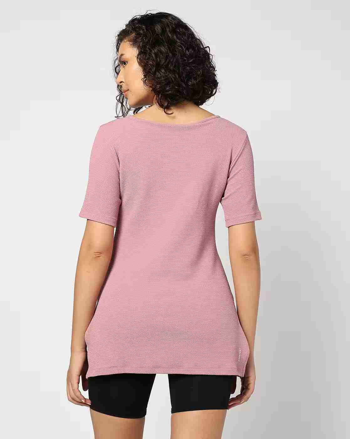 PERFORMAX | Women Slim Fit Boat-Neck Fitness T-Shirt|2