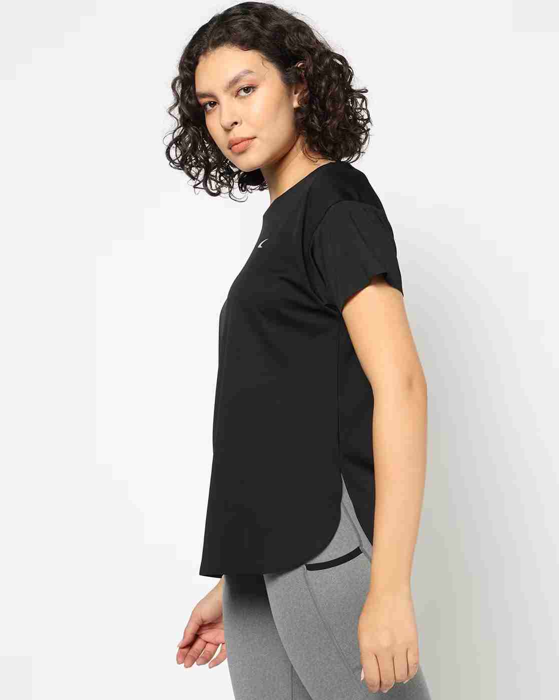 PERFORMAX | Women Wide Neck Bonded Relaxed Fit T-Shirt|2