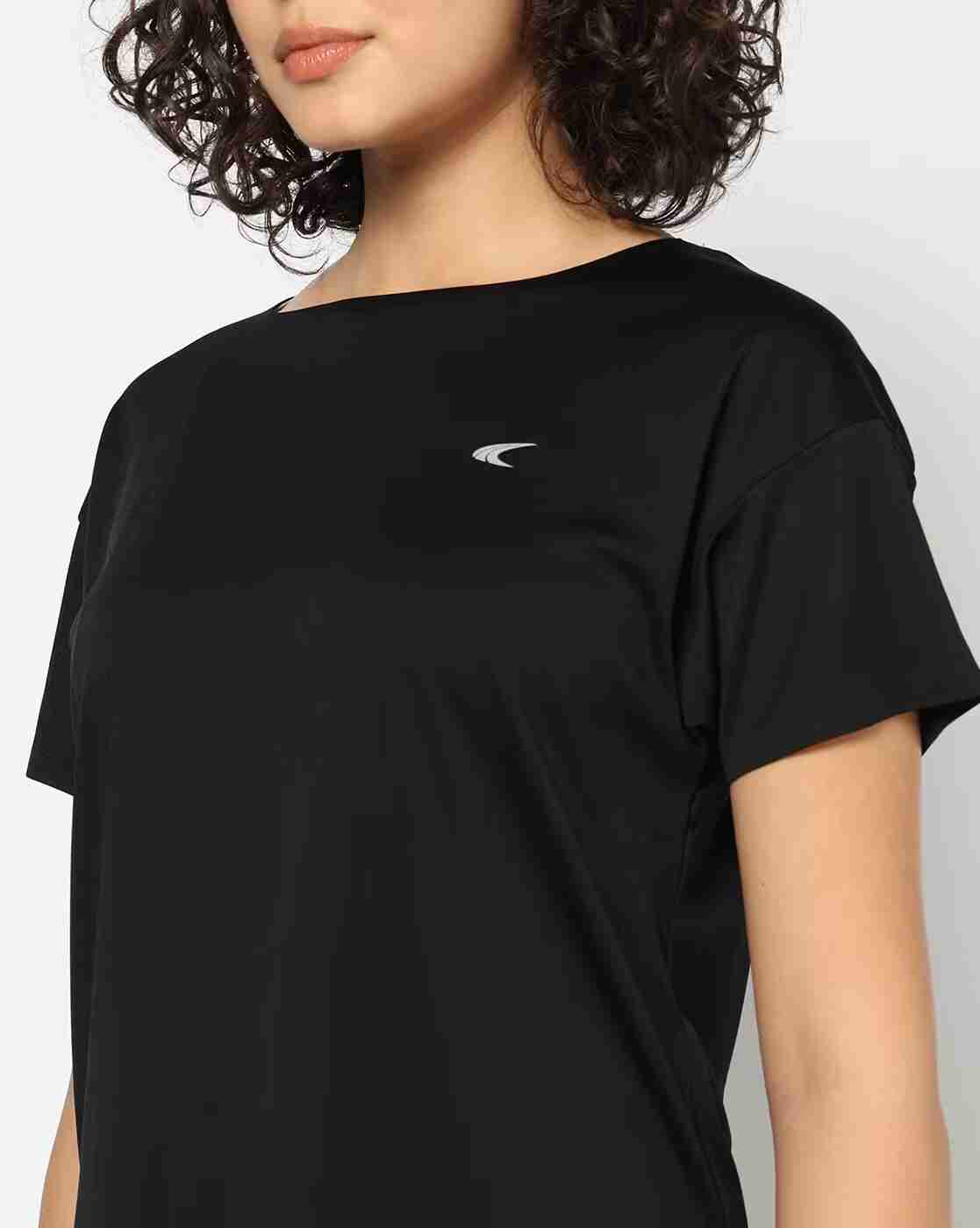 PERFORMAX | Women Wide Neck Bonded Relaxed Fit T-Shirt|4