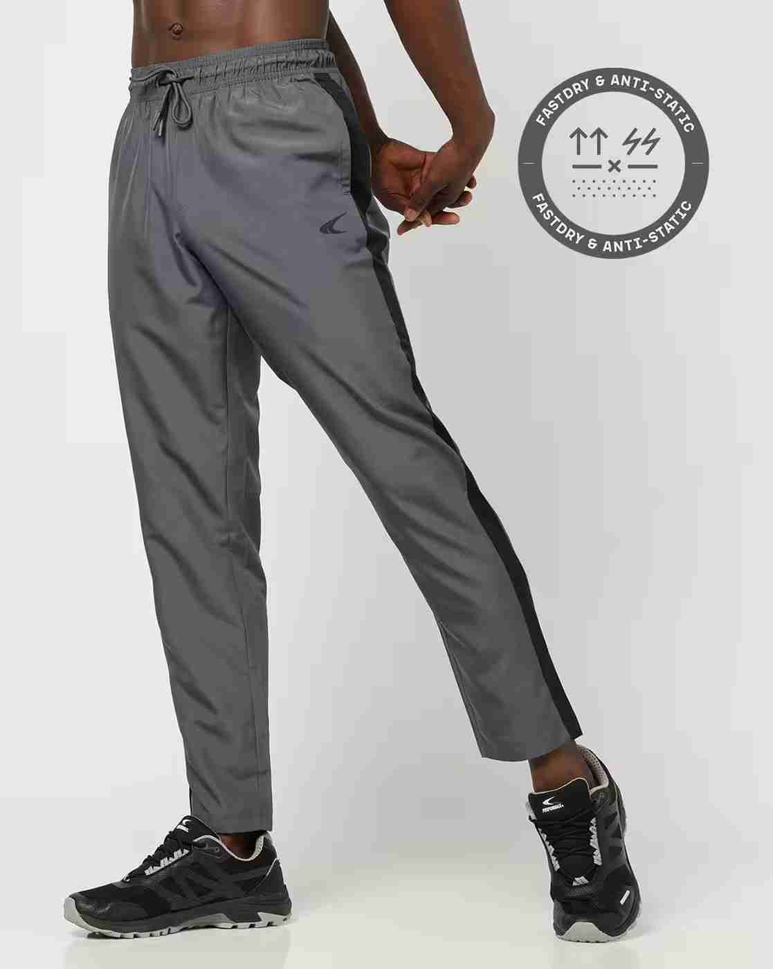Men Straight Track Pants with Side Panel