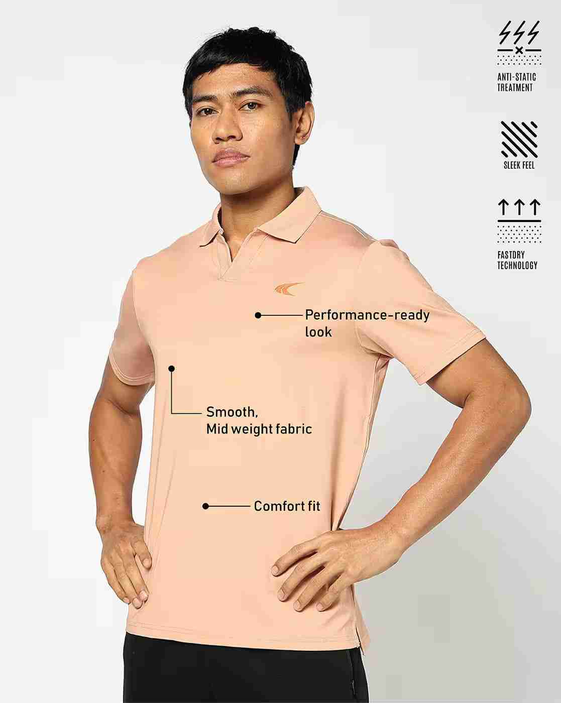 Men Active Lifestyle Regular Fit Polo T-Shirt
