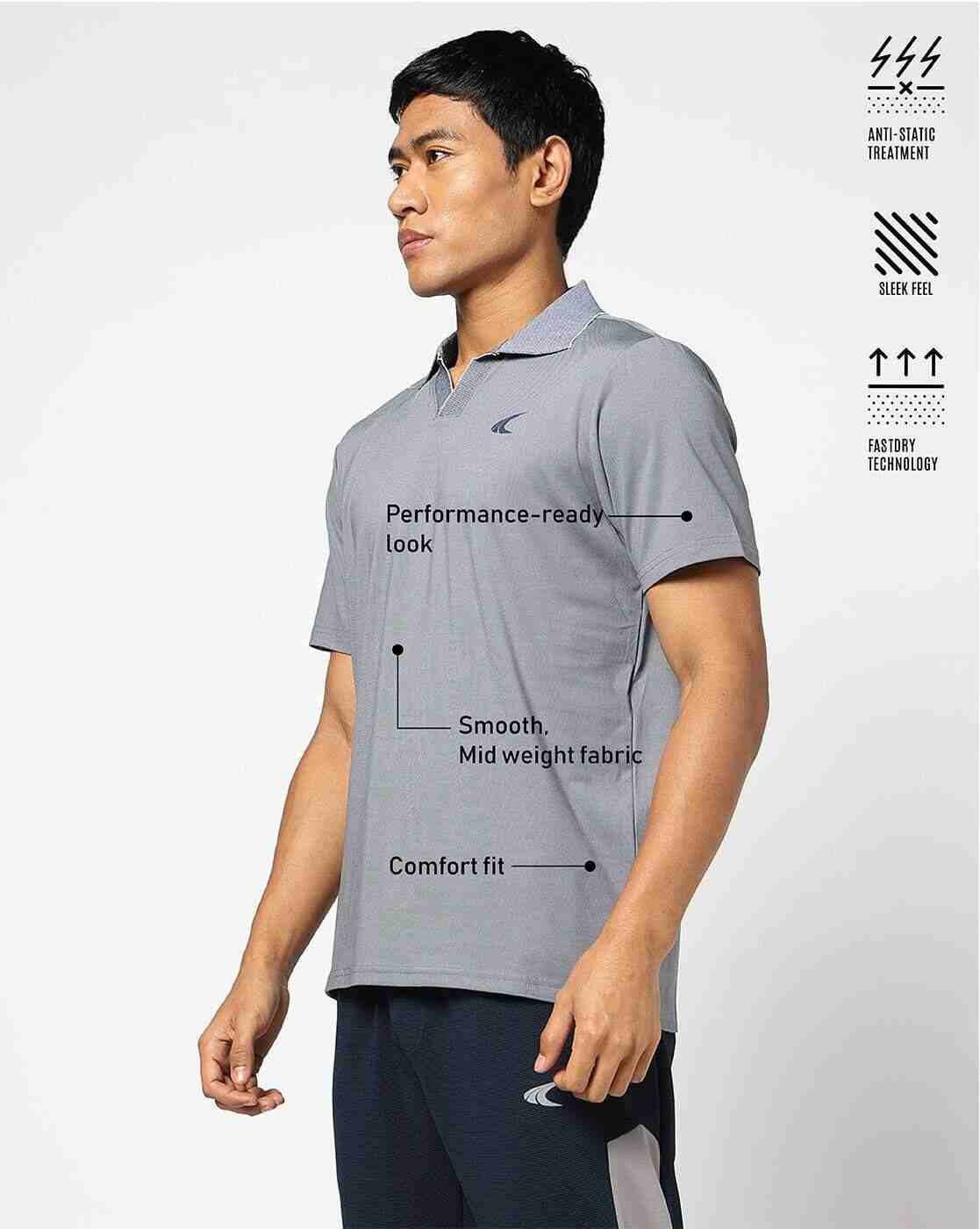 Men Active Lifestyle Regular Fit Polo T-Shirt